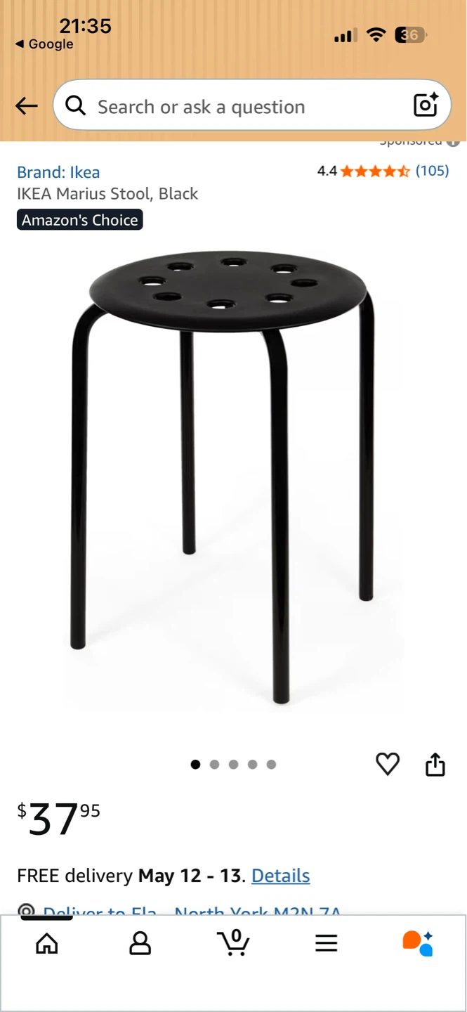 IKEA Marius Stools - White, Red & Black (Set of 3) - photo 3
