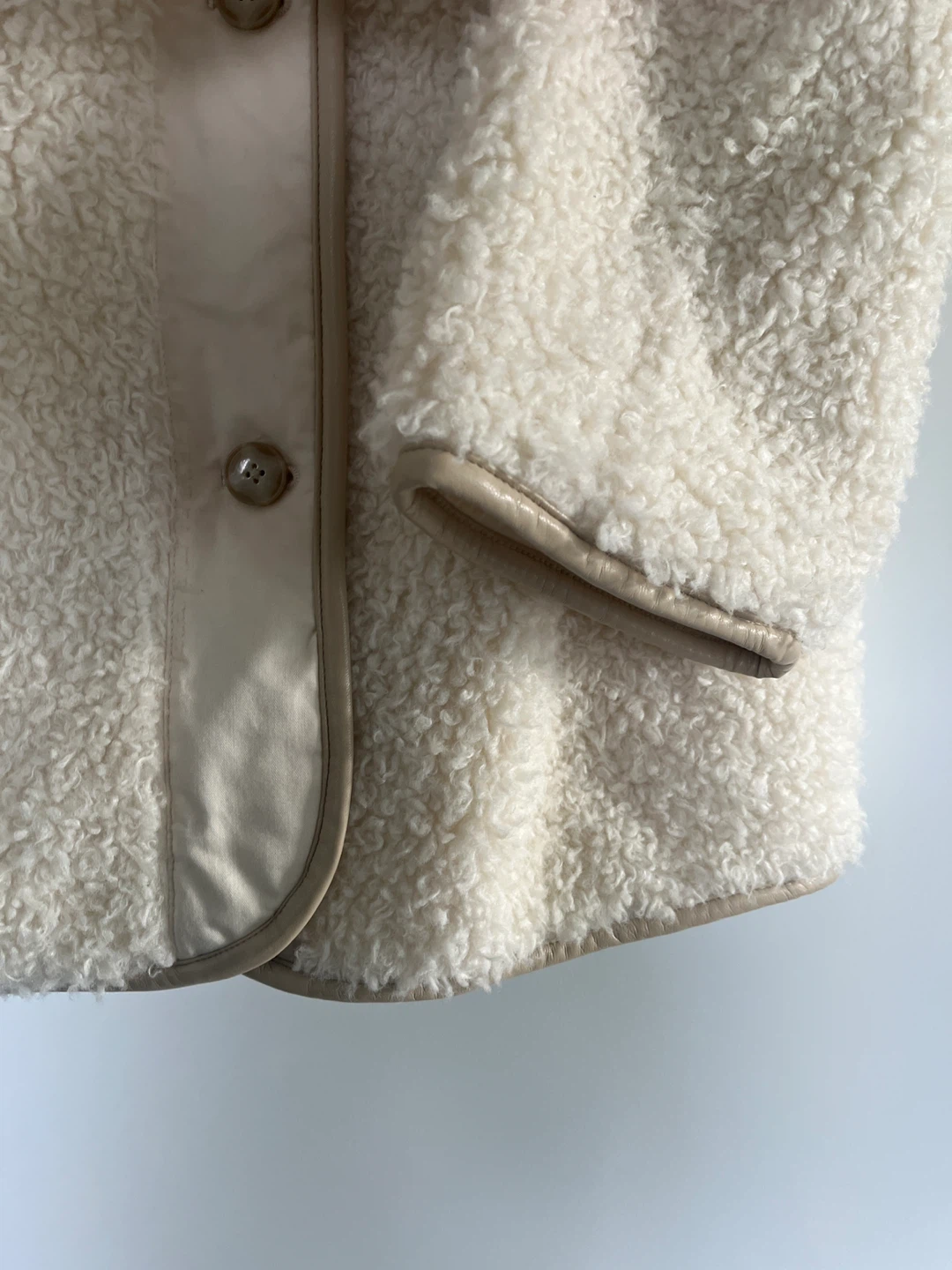Aritzia Wilfred Free Cream Fleece Jacket - photo 3