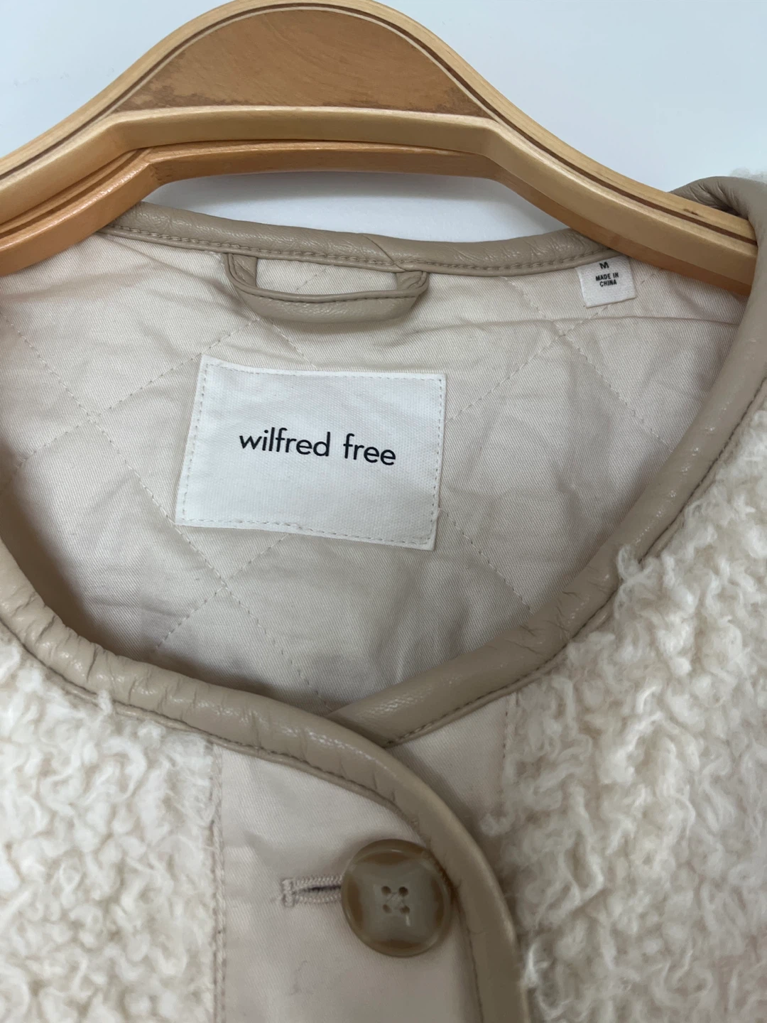 Aritzia Wilfred Free Cream Fleece Jacket - photo 2