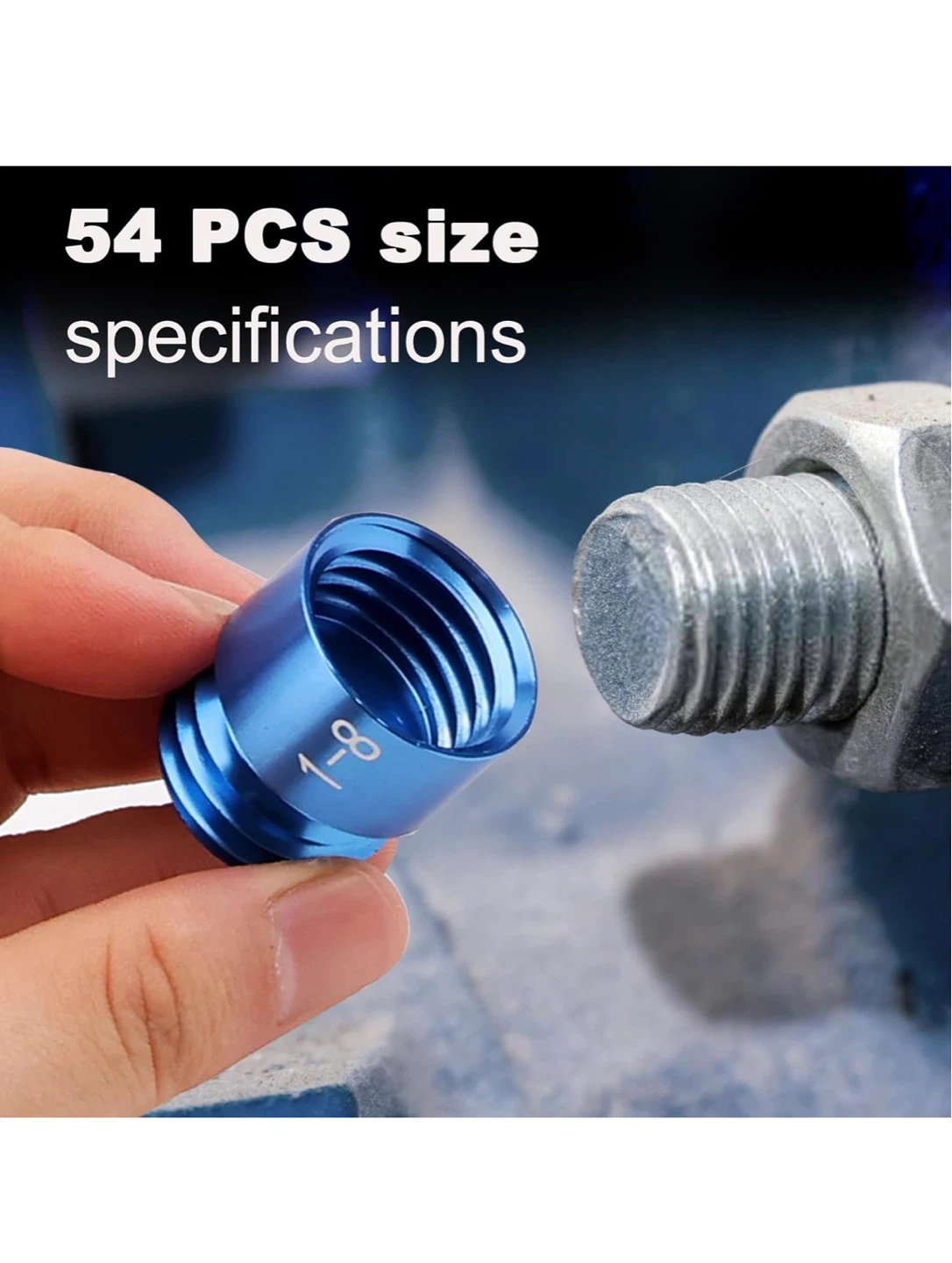 54 Pc Metric & Inch Nut & Bolt Thread Checker Gauge - photo 3