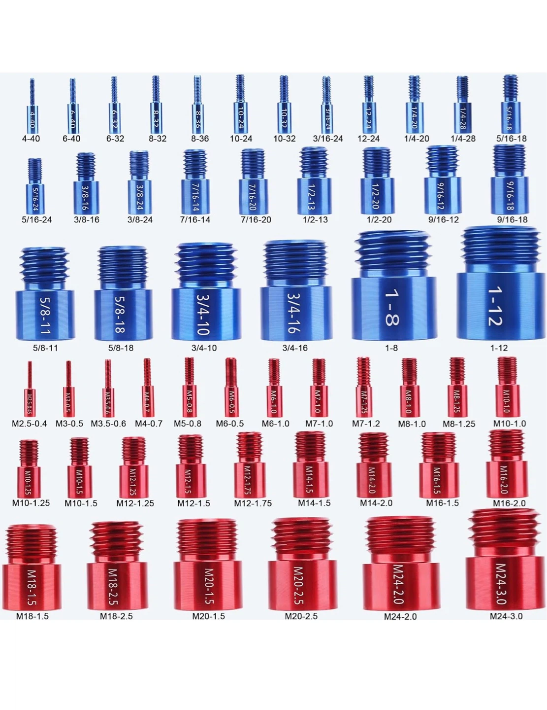 54 Pc Metric & Inch Nut & Bolt Thread Checker Gauge - photo 2
