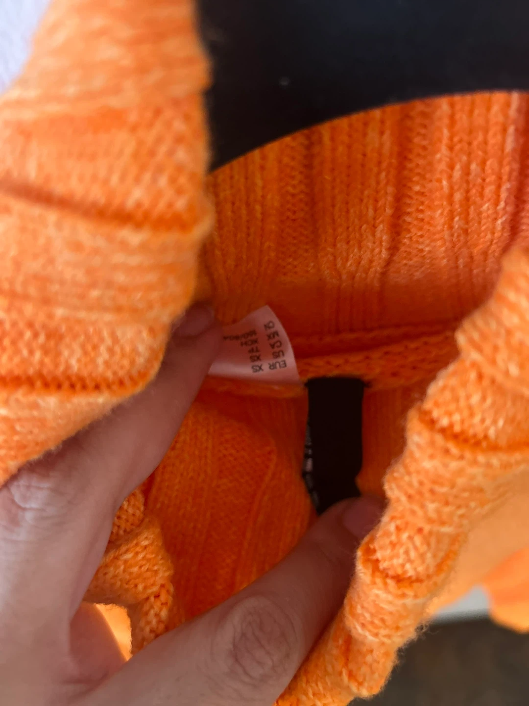 H&M Orange Cropped Turtleneck Sweater XS - photo 2