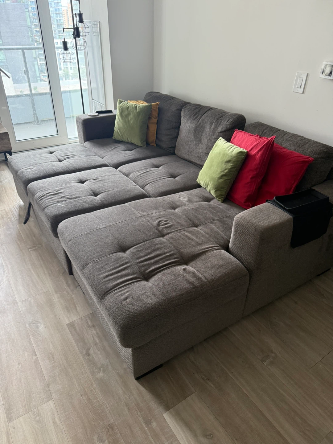 Grey Sectional Sofa with Chaise