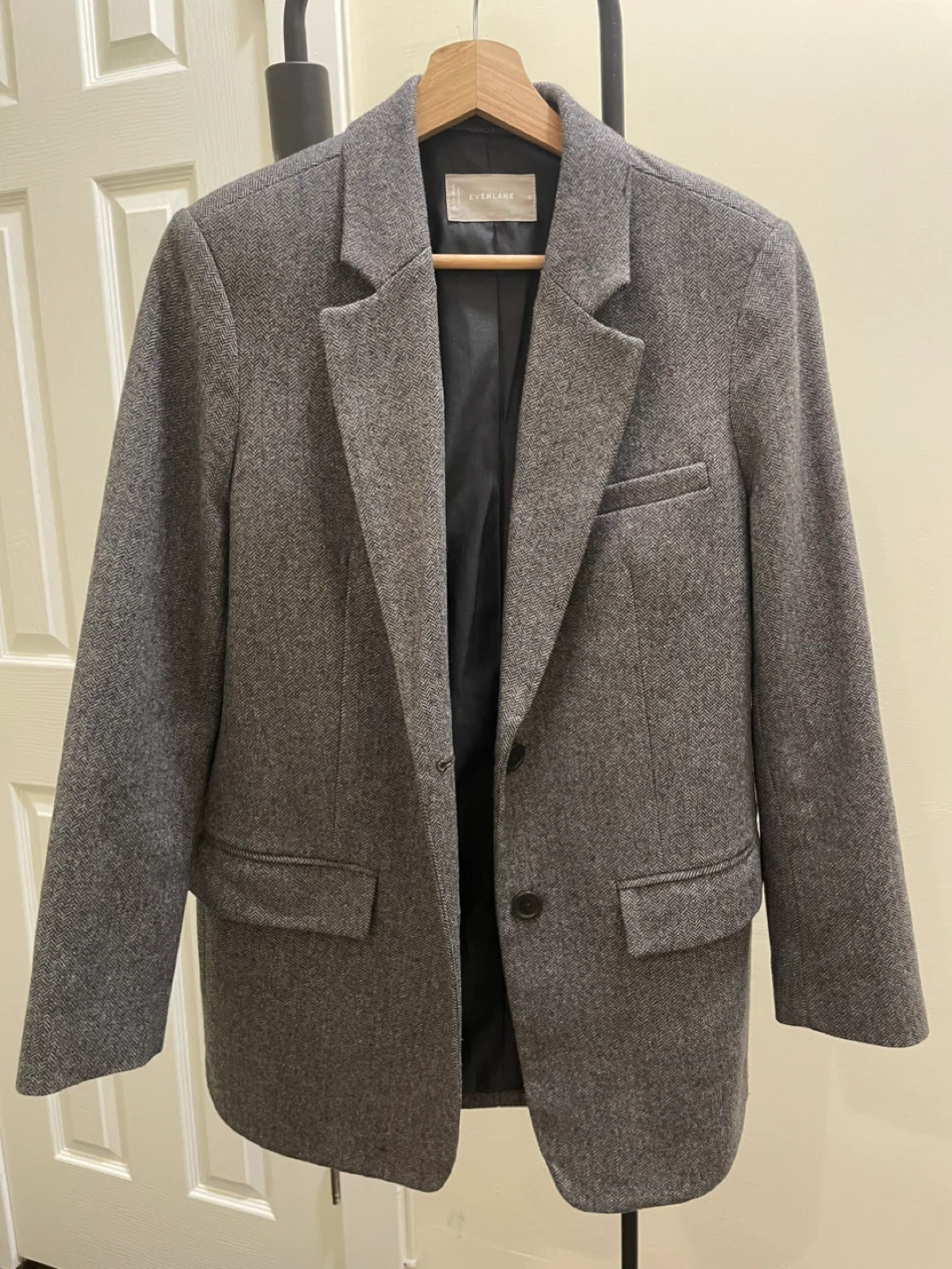 Everlane Grey Herringbone Blazer