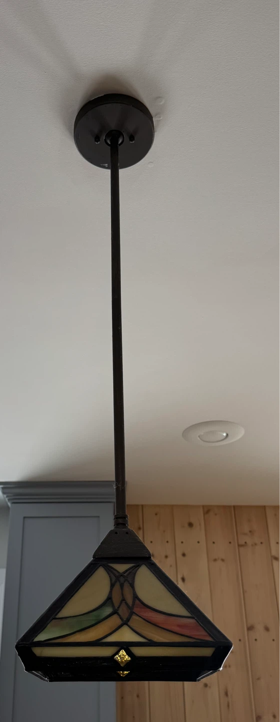 Stained Glass Pendant Light Fixture - photo 3