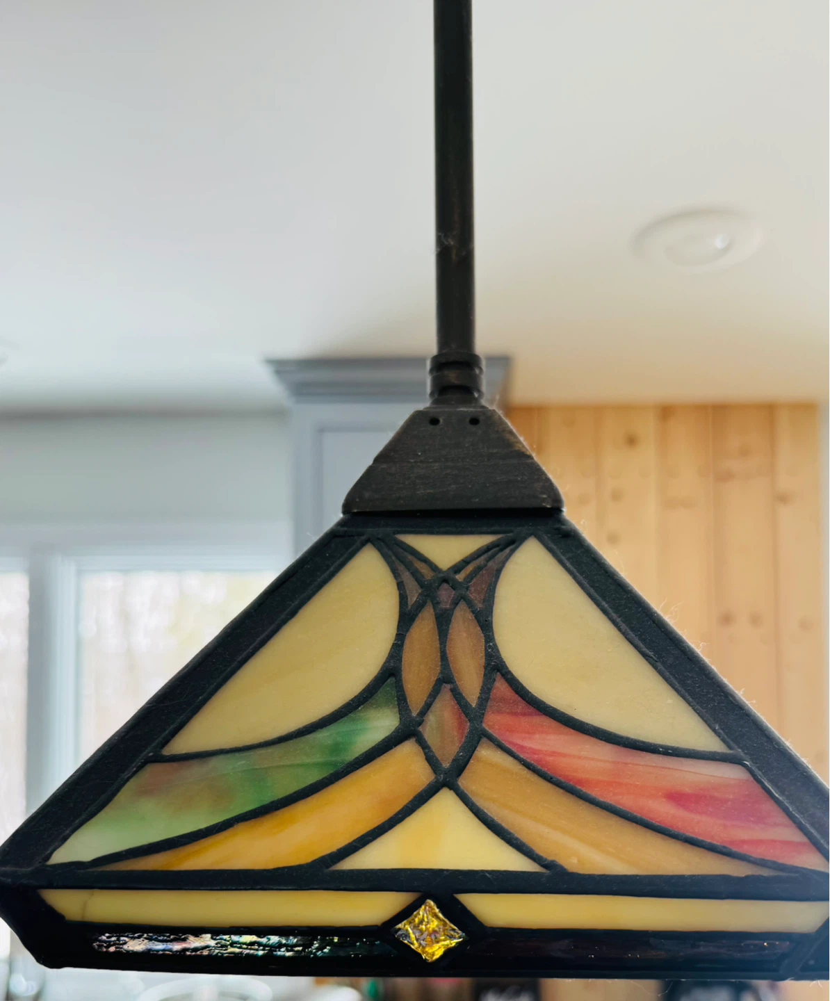 Stained Glass Pendant Light Fixture - photo 2