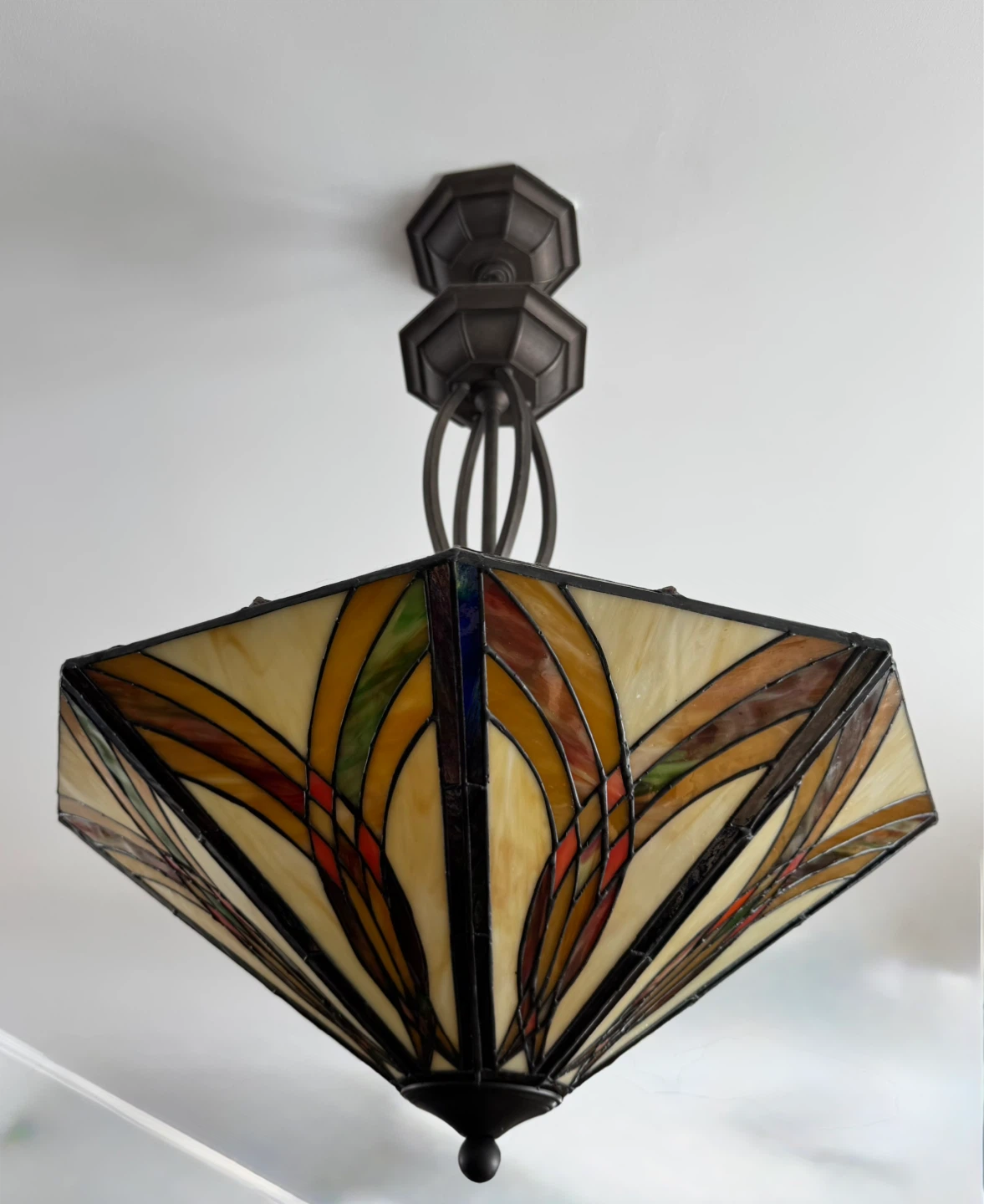 Stained Glass Pendant Light Fixture