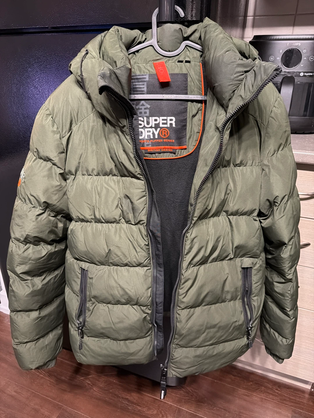 Superdry Puffer Jacket - Khaki Green