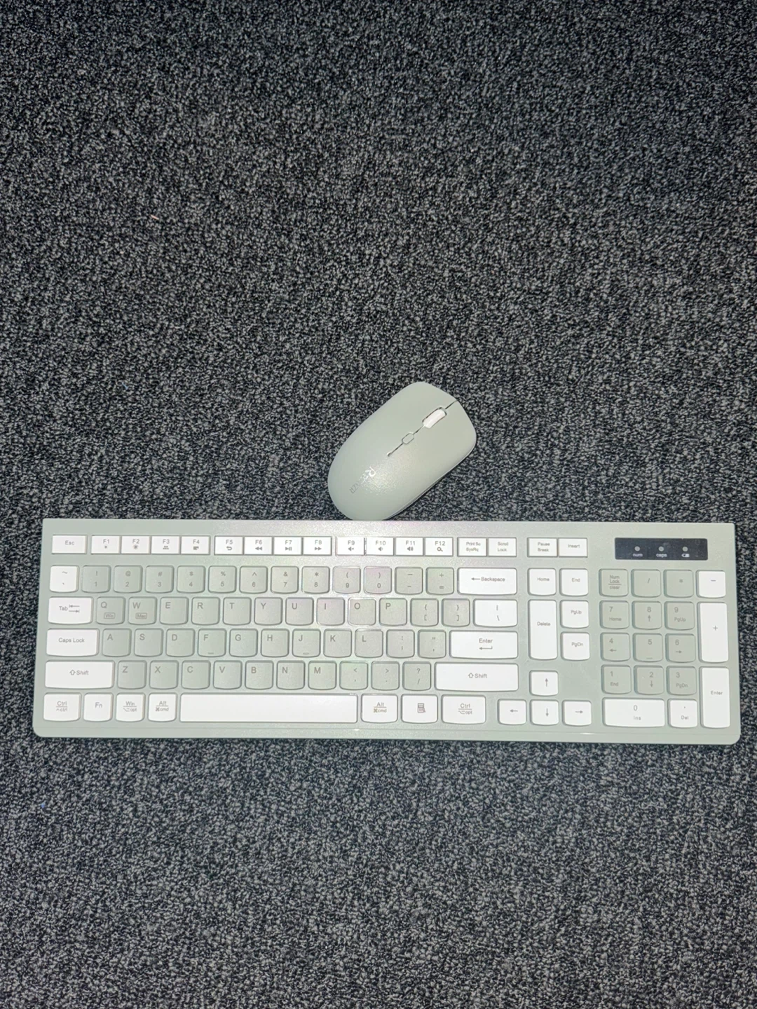 Light Green Wireless Keyboard and Mouse Combo