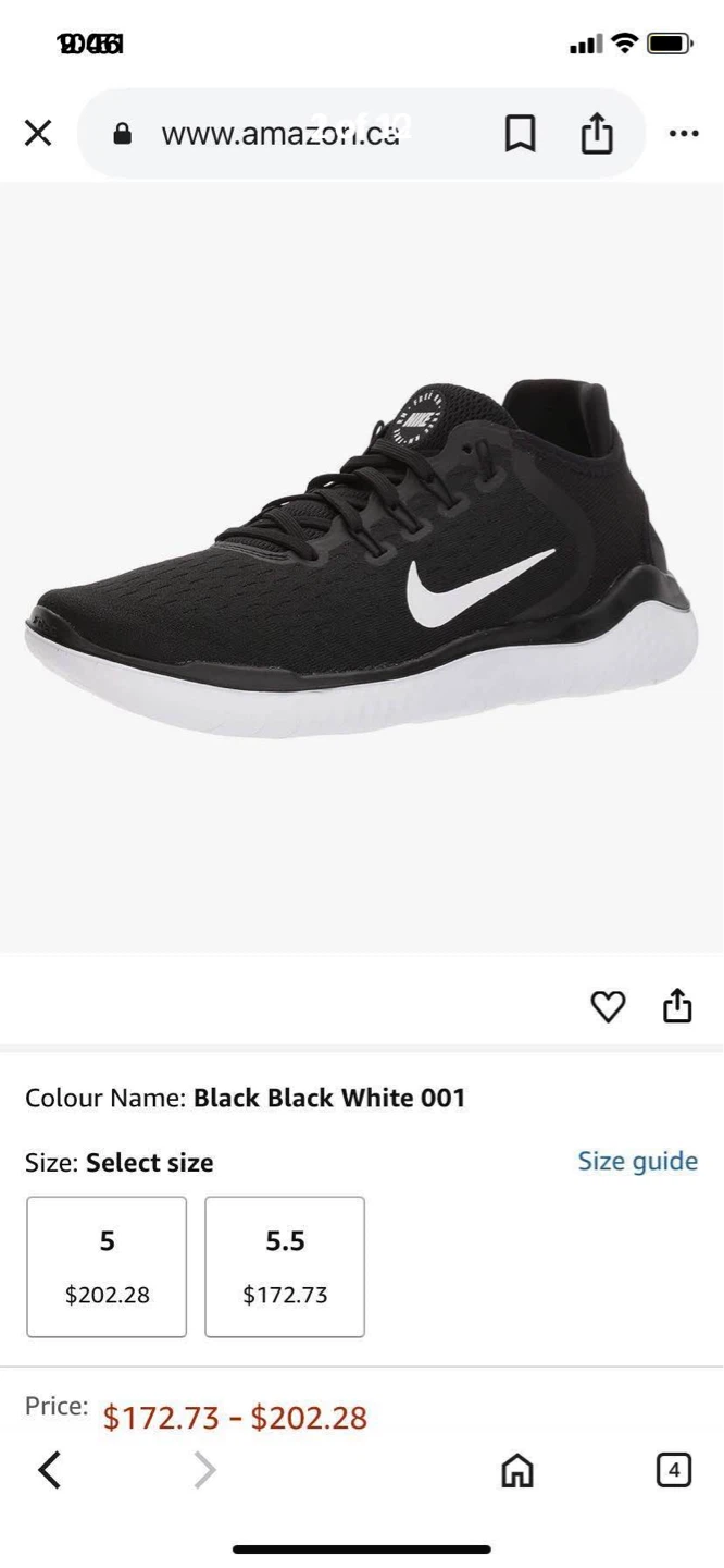 Nike Free RN 2018 Running Shoes - Black White