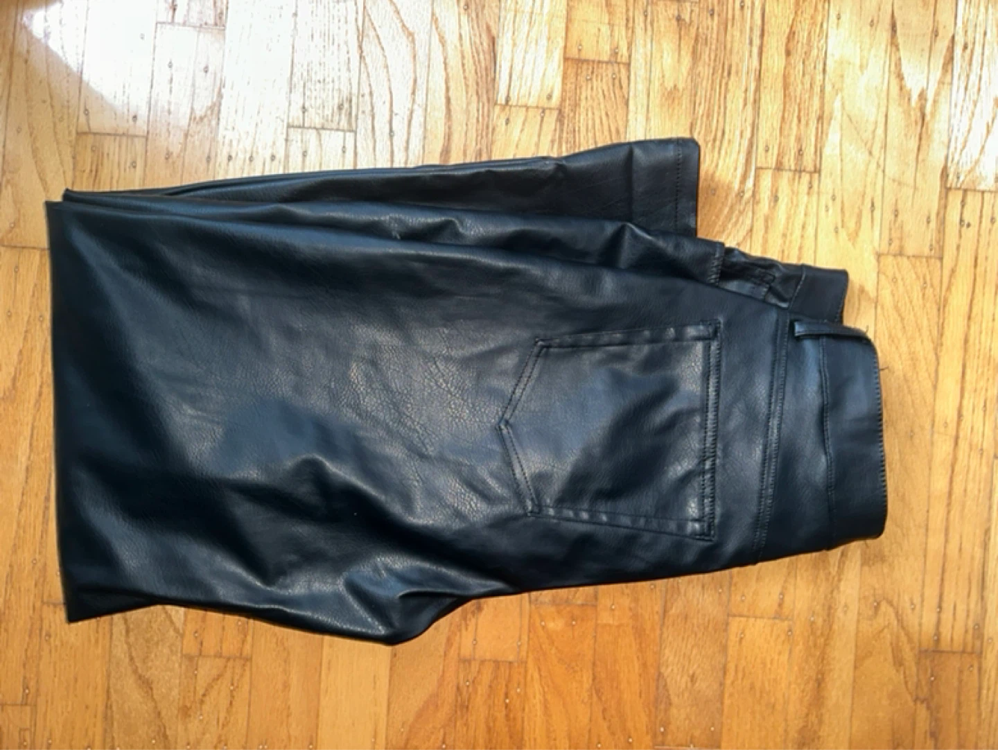 Divided Black Faux Leather Wide Leg Pants - photo 4