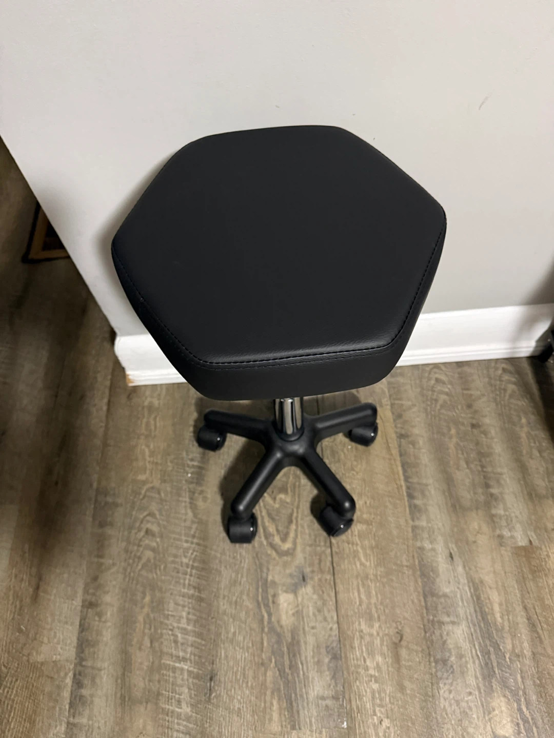 Adjustable Rolling Stool - Black - photo 3