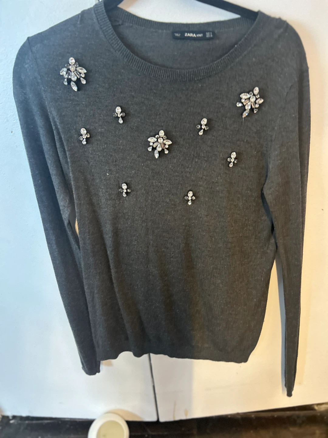 ZARA Knit Embellished Crew Neck Sweater - photo 2