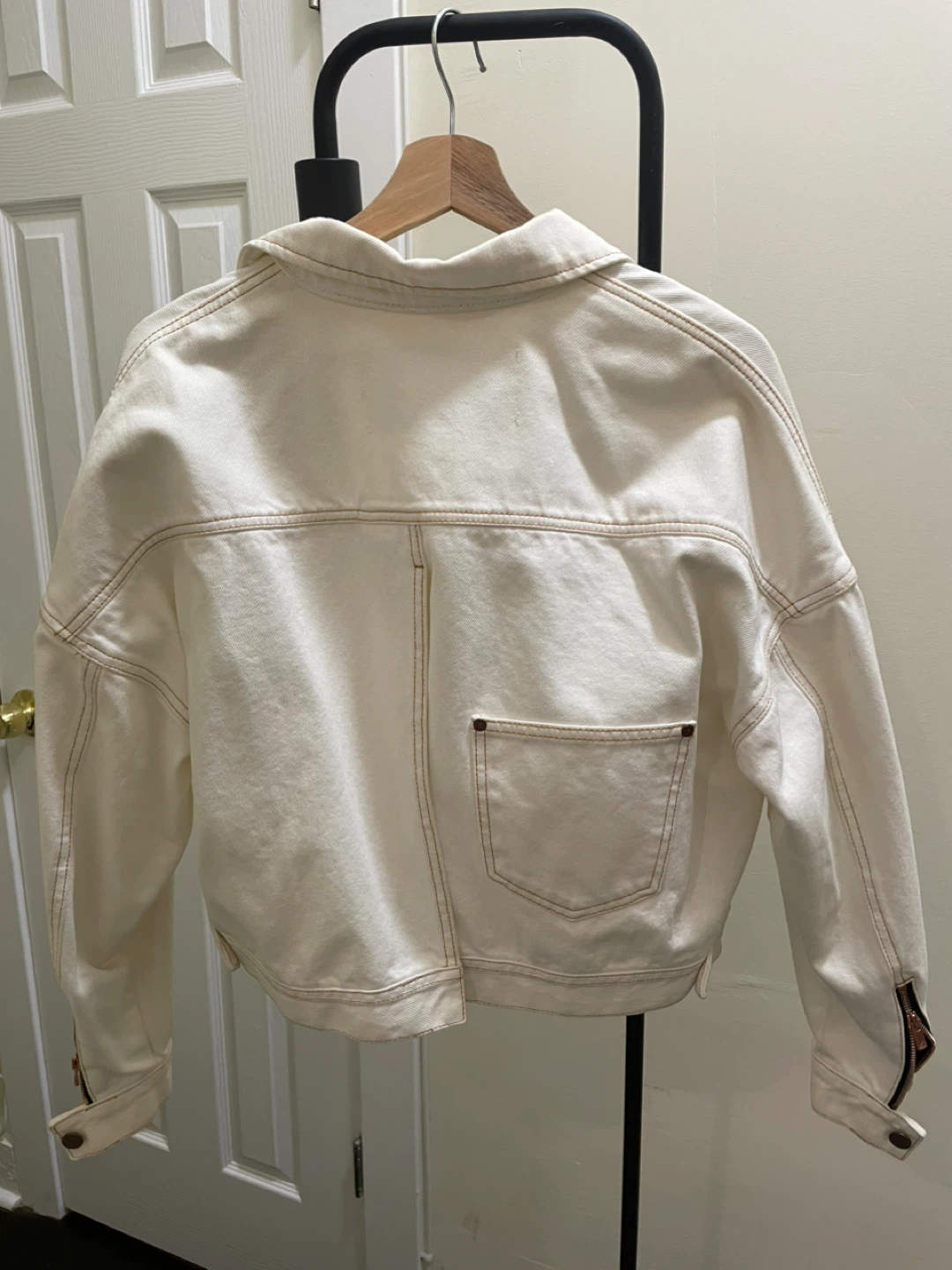 Andersson Bell Cream Denim Jacket Size S - photo 2