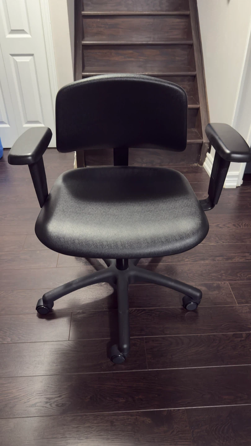 Black Office Chair with Adjustable Arms