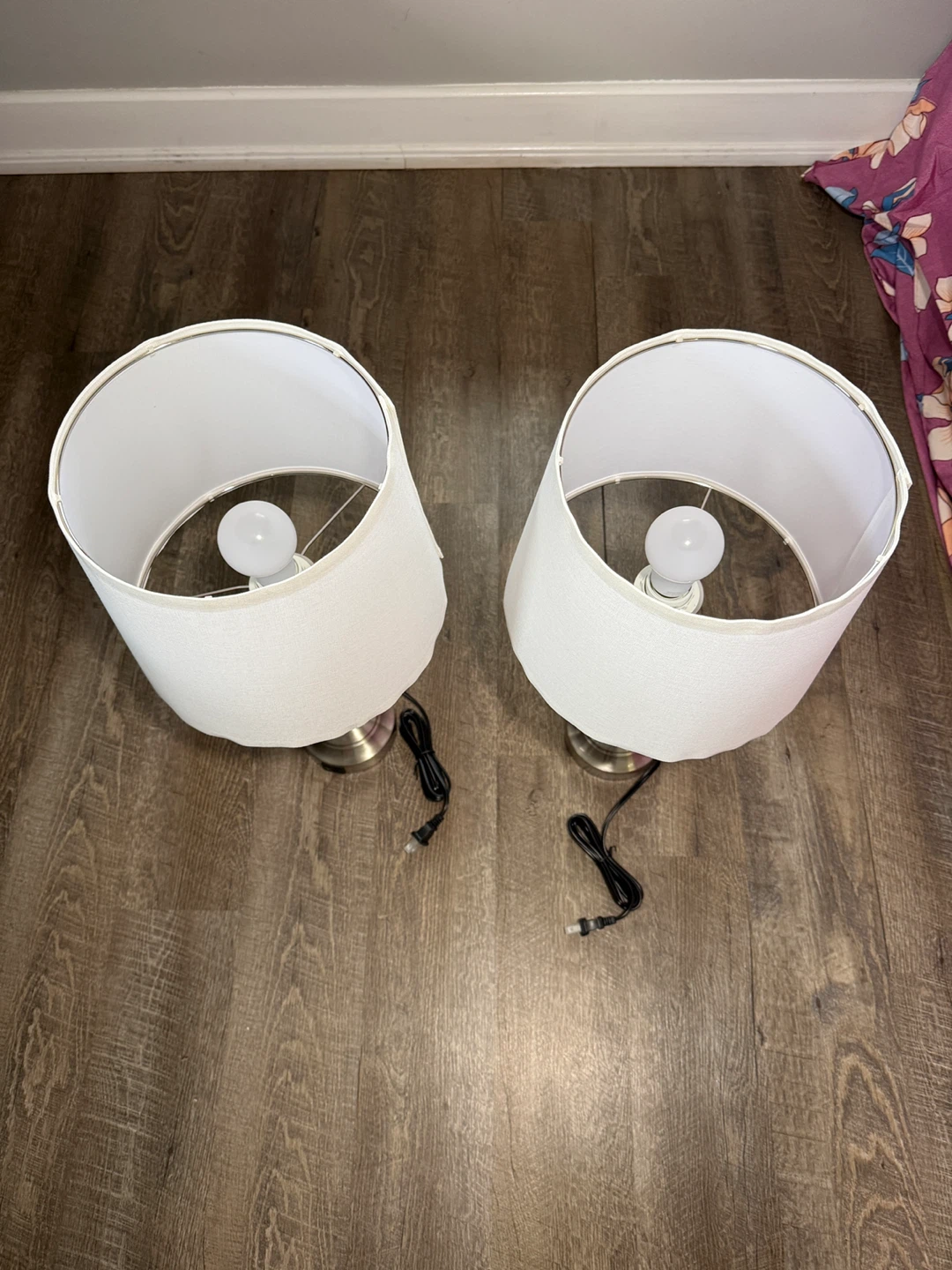 Set of 2 Modern Bedside Lamps with USB Charging Ports - photo 4