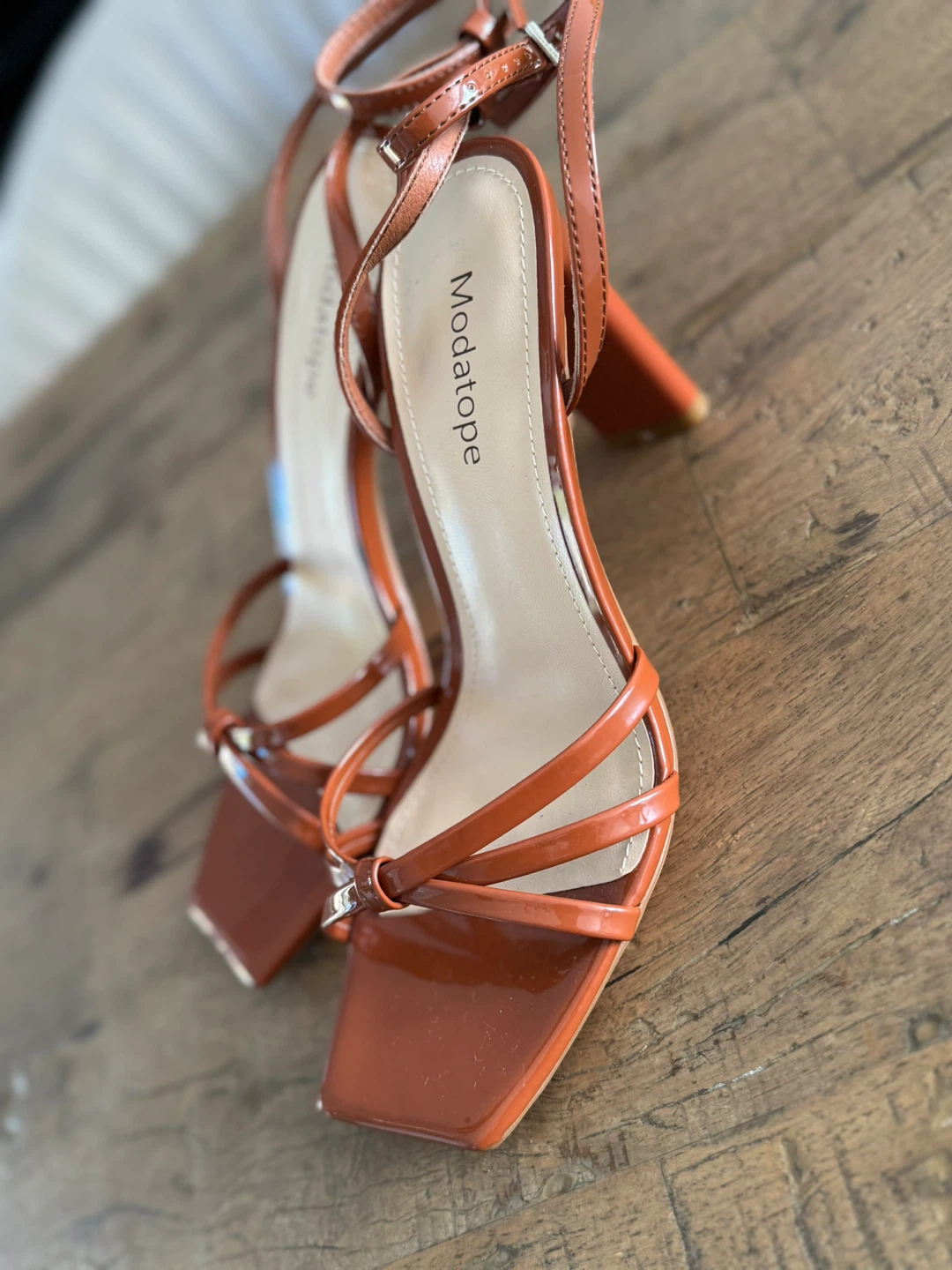 Patent Strappy Heels and Shoulder Bag - photo 5