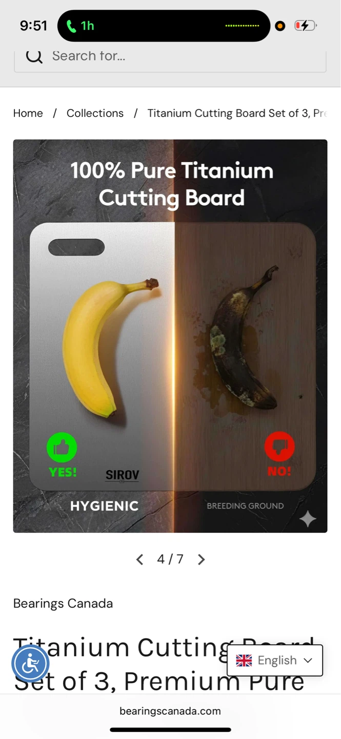 SIROV Titanium Cutting Board Set of 3