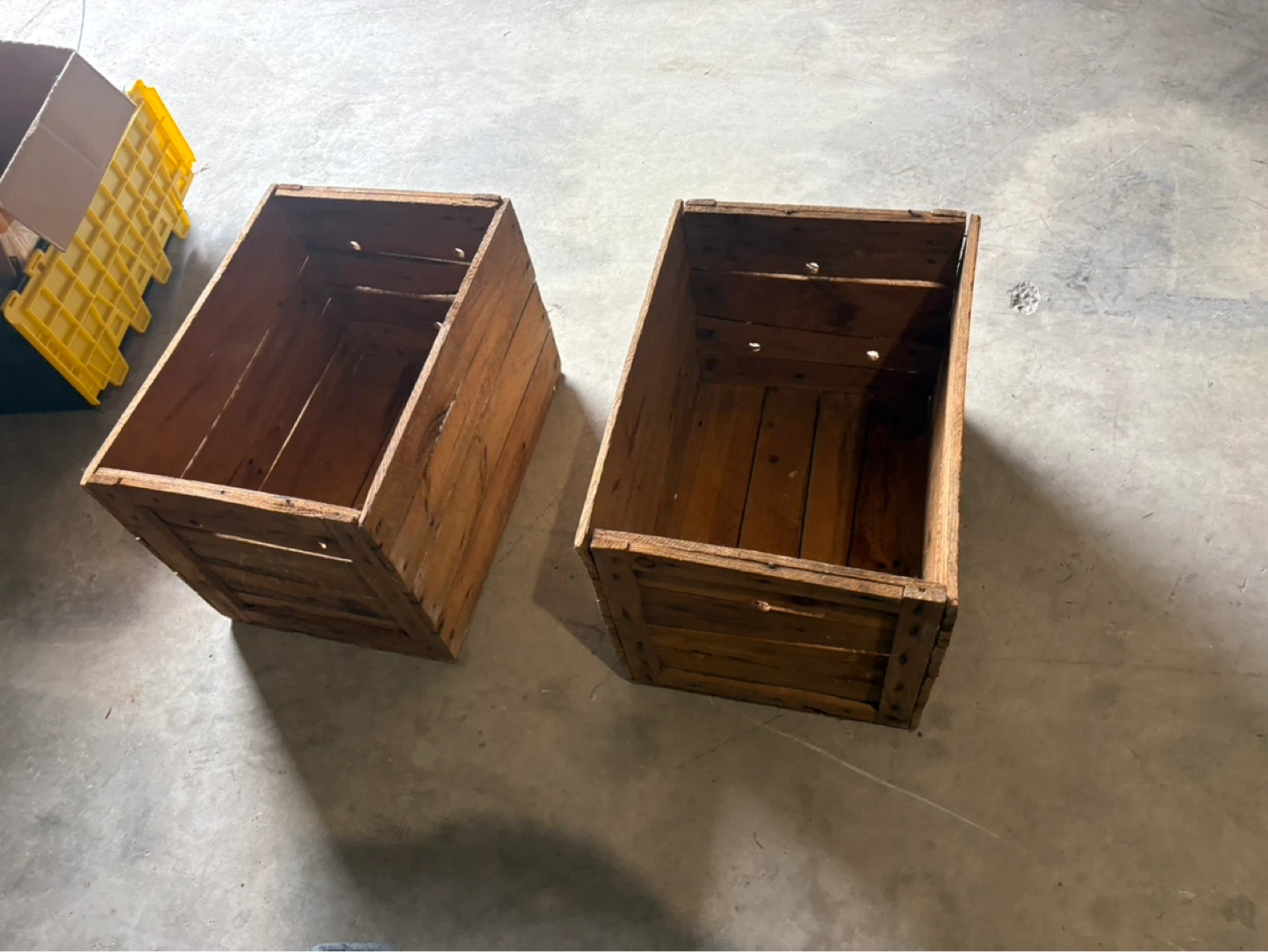 Free delivery used Wooden Crates (Set of 2) - photo 2
