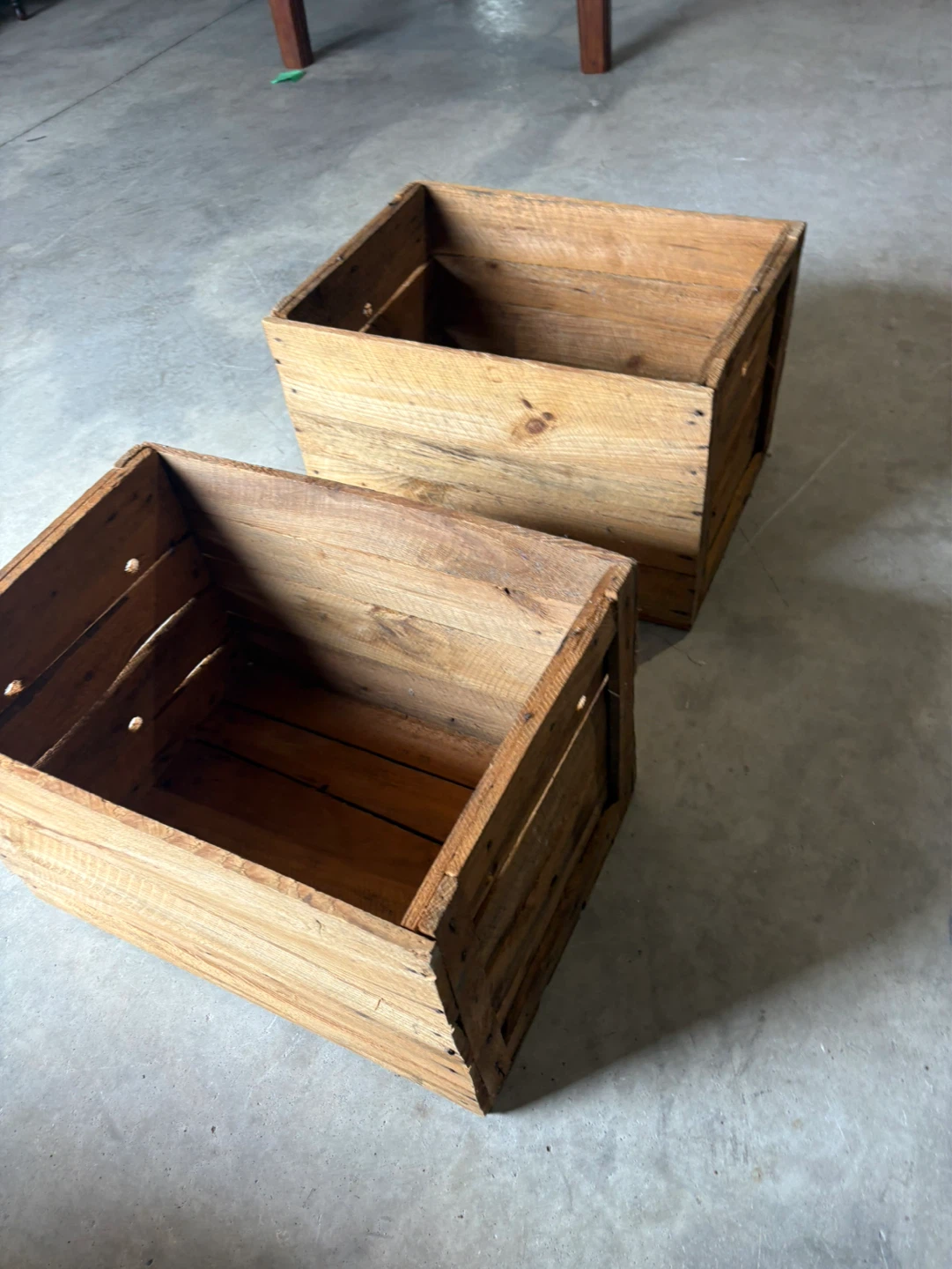 Free delivery used Wooden Crates (Set of 2) - photo 5