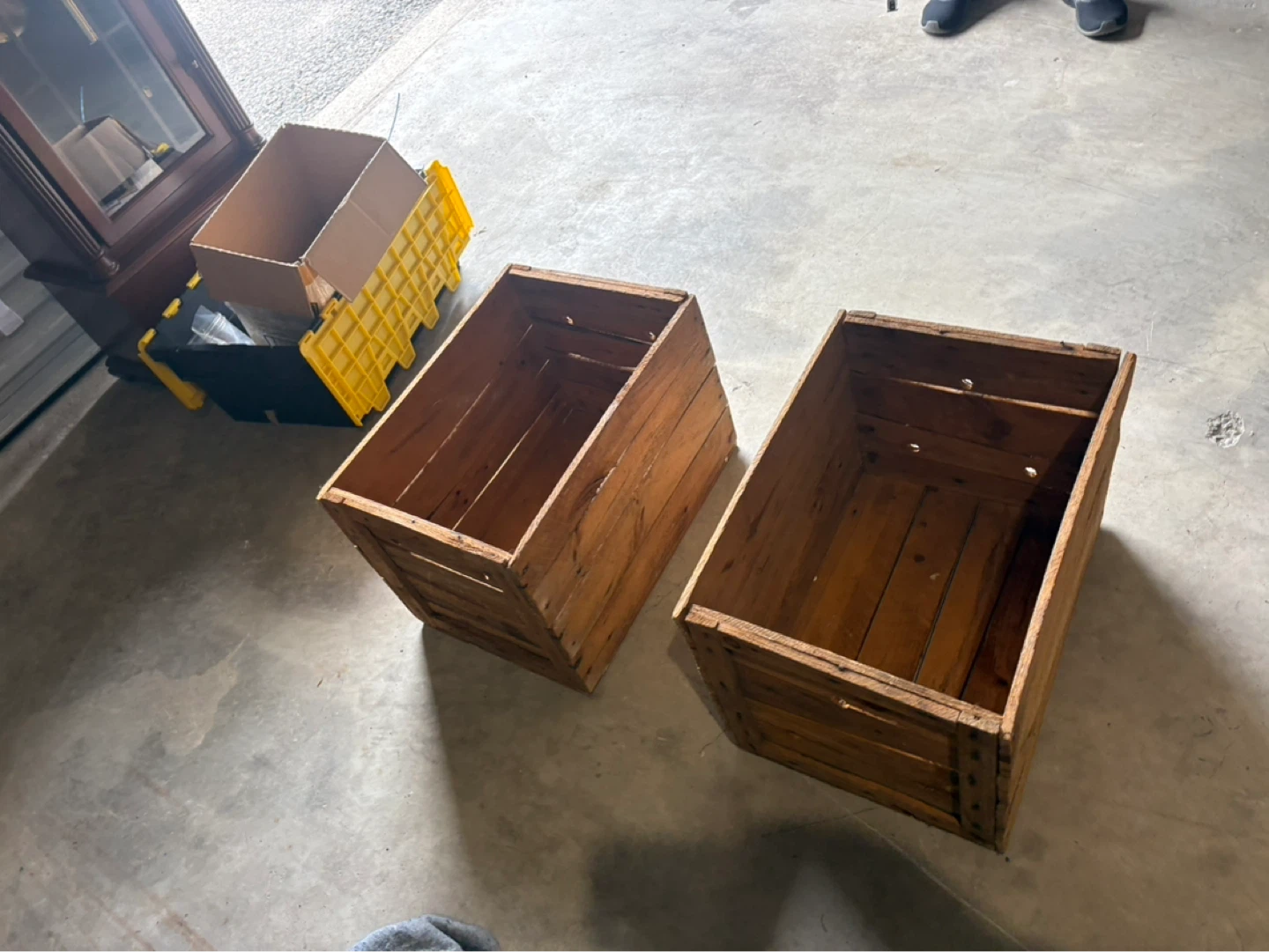 Free delivery used Wooden Crates (Set of 2) - photo 4