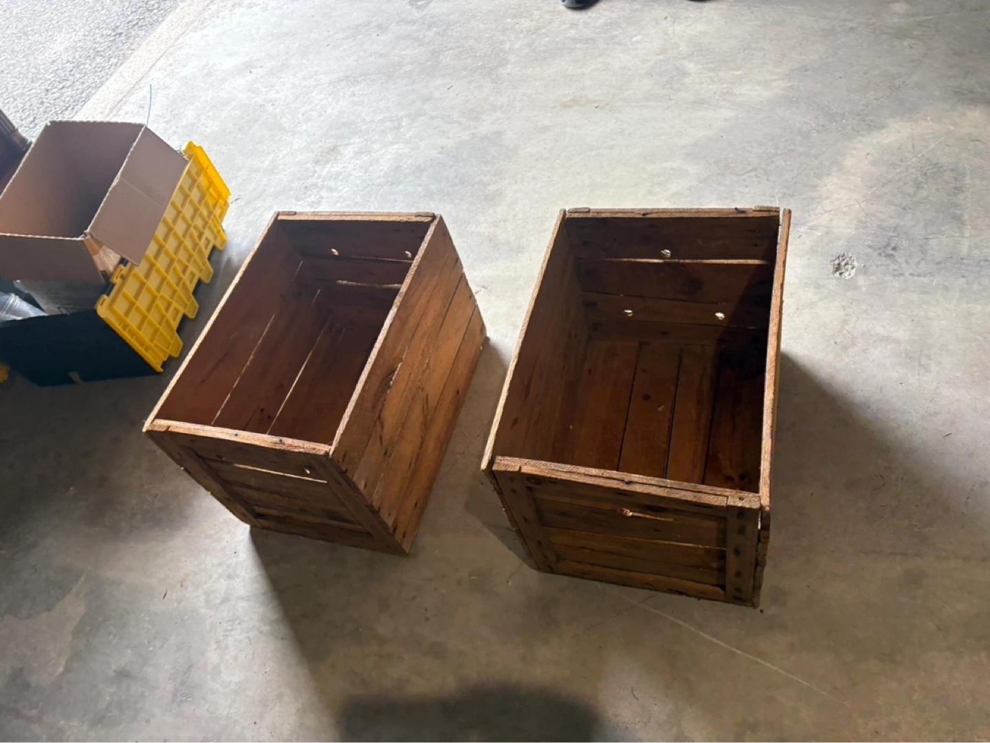 Free delivery used Wooden Crates (Set of 2) - photo 3