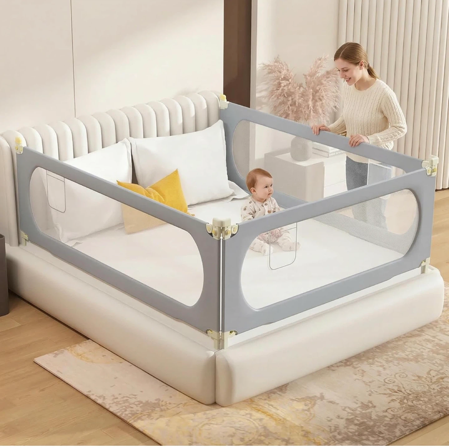 Baby Bed Rail Guard - 3 Pack queen size