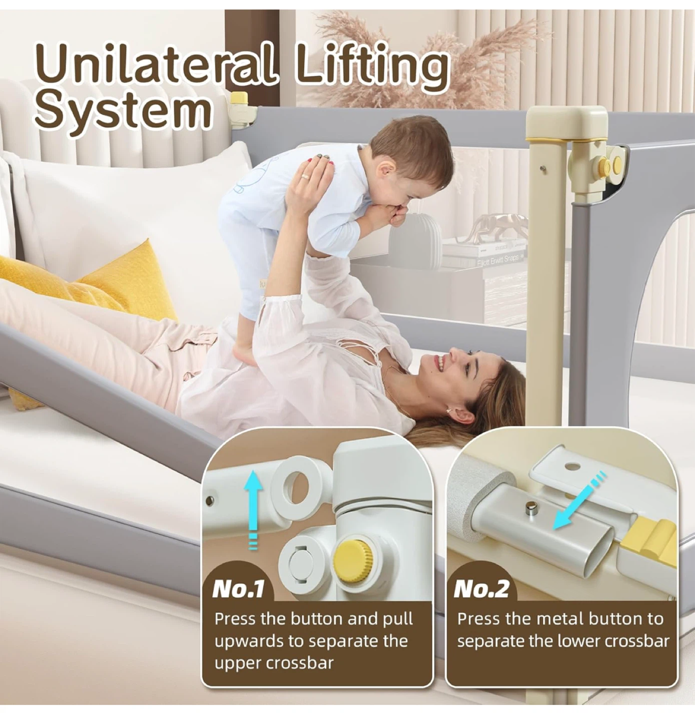 Baby Bed Rail Guard - 3 Pack queen size - photo 4