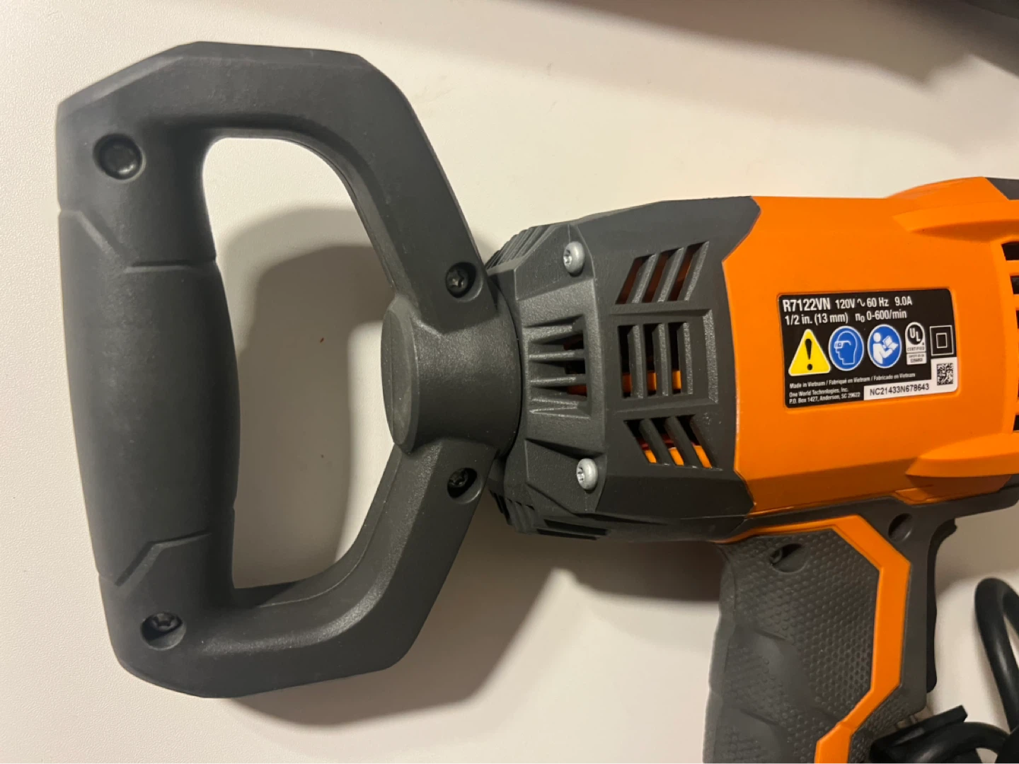 RIDGID R7122VN 1/2-inch Corded Drill Mixer - photo 5