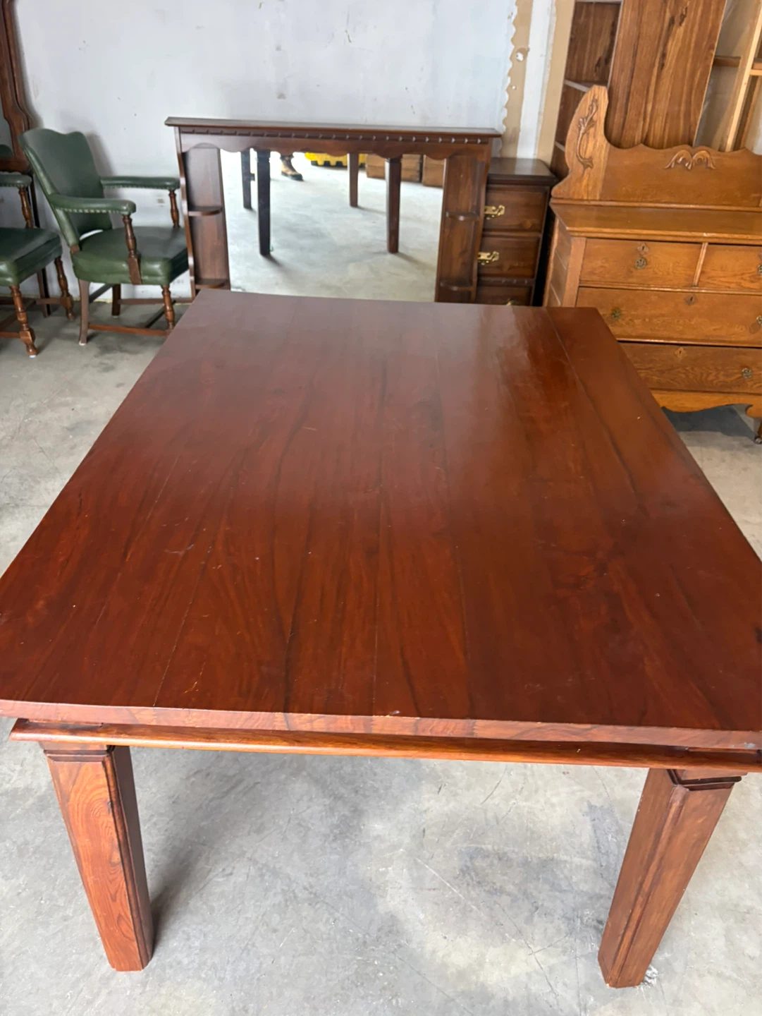 Free delivery used Dark Wood Dining Table - photo 2
