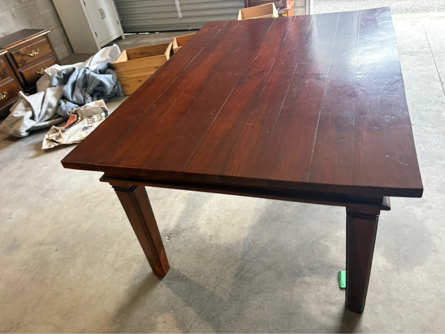 Free delivery used Dark Wood Dining Table - photo 5