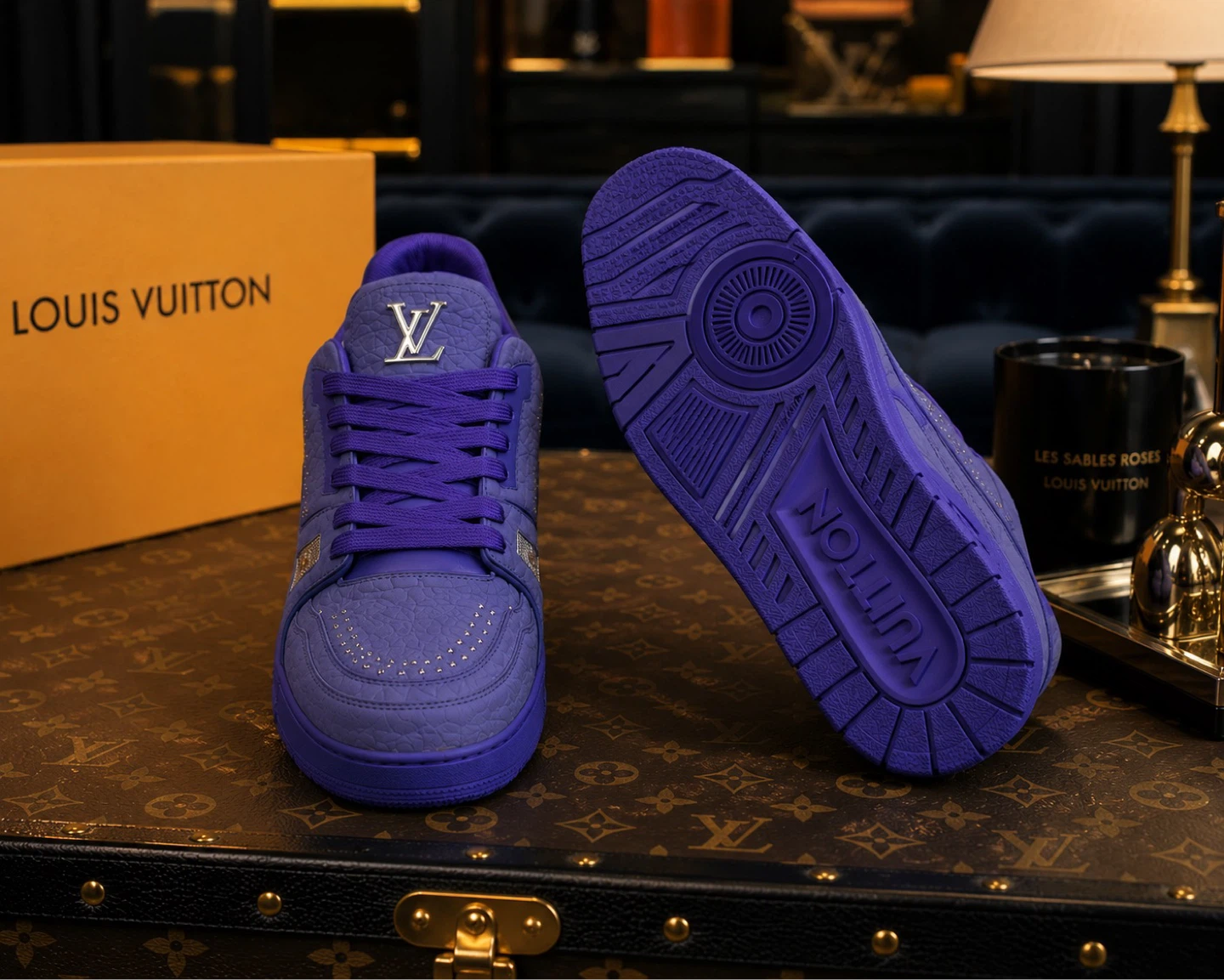 Louis Vuitton Purple Sneakers - photo 2
