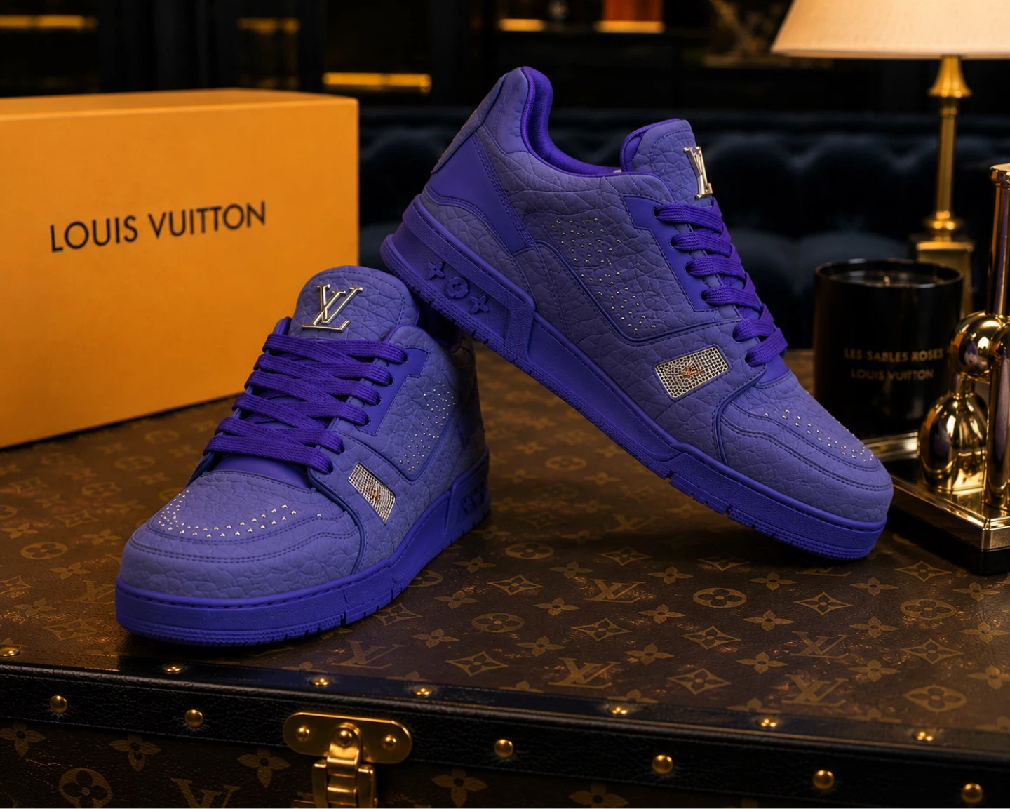Louis Vuitton Purple Sneakers - photo 3