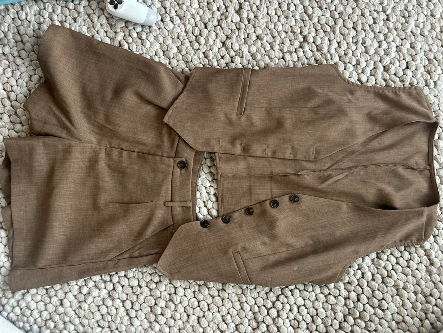 Brown Vest and Pants Set