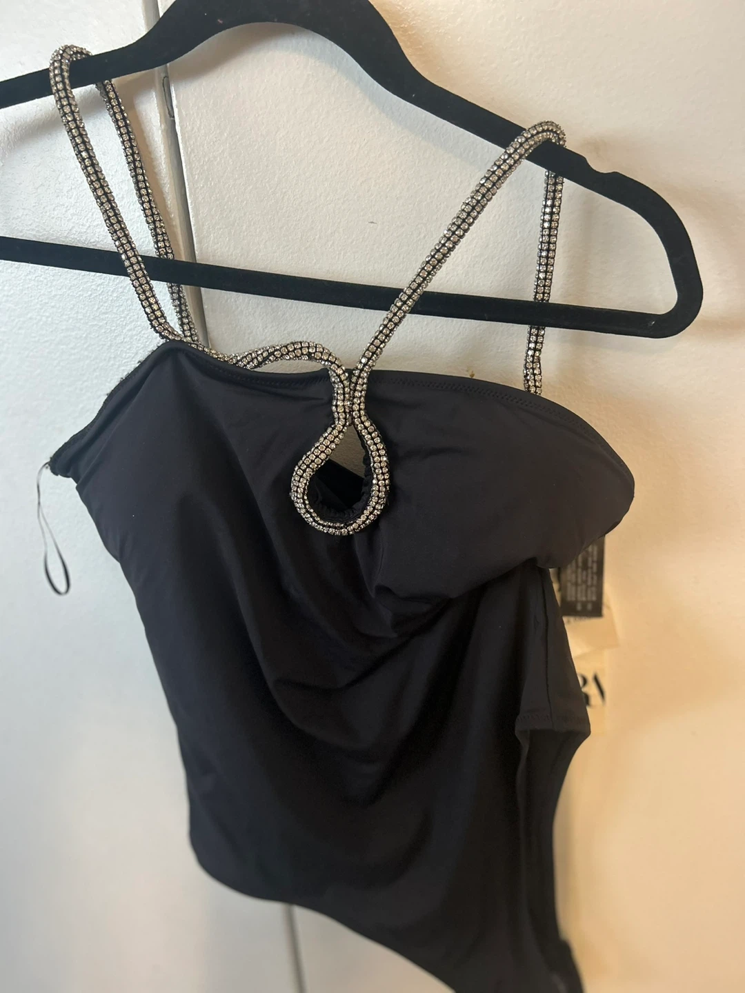 Zara Black Embellished Swimsuit