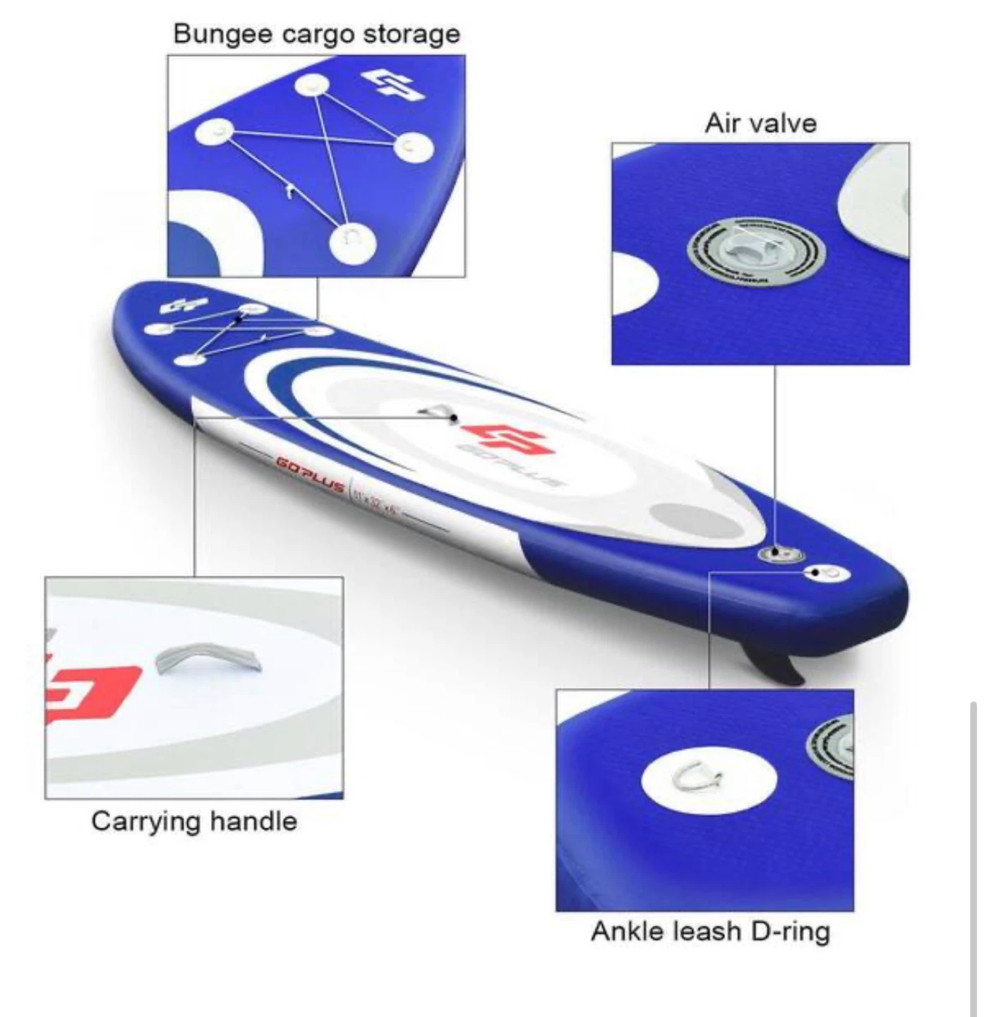 🆕COSTWAY GOPLUS Inflatable Stand Up Paddleboard 11 ft NEW IN BOX - photo 2