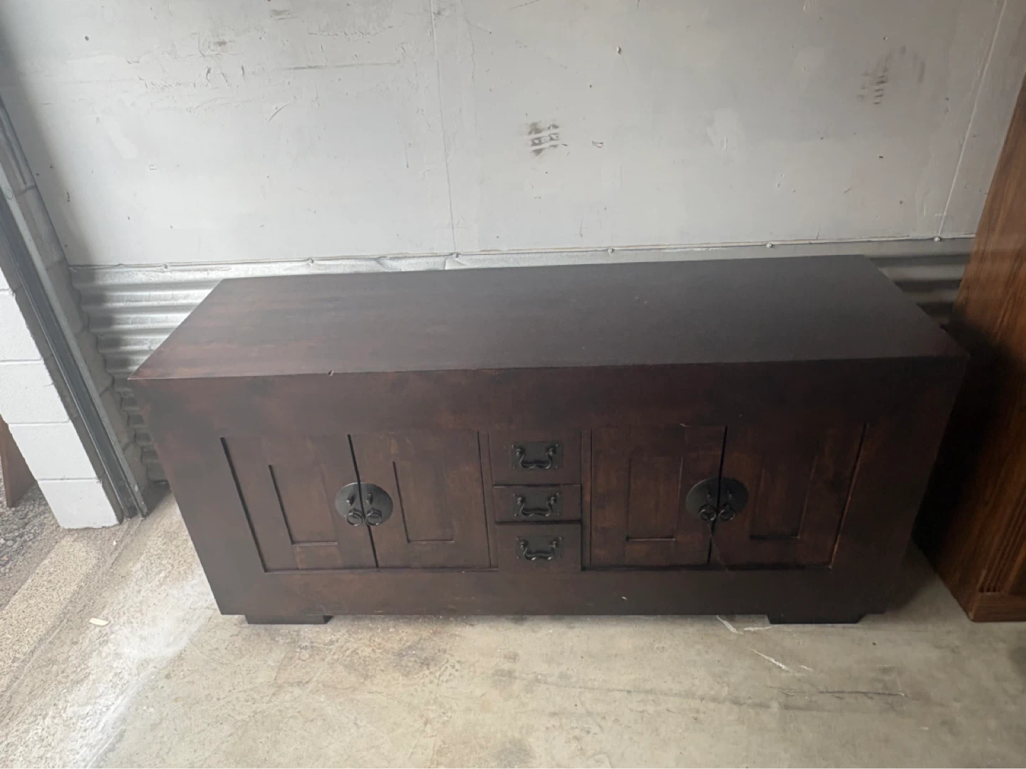Free delivery used Dark Wood Sideboard Cabinet with Drawers