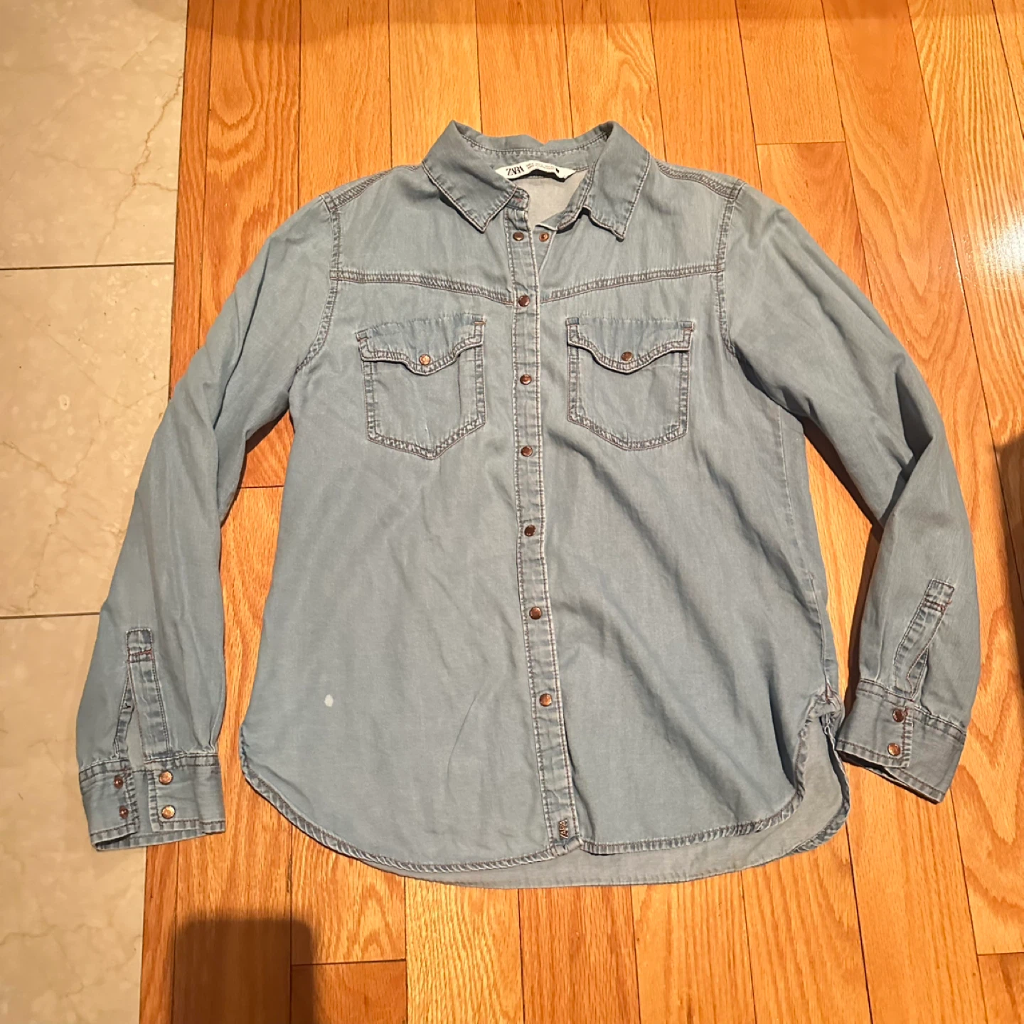Zara Denim Shirt - Light Wash