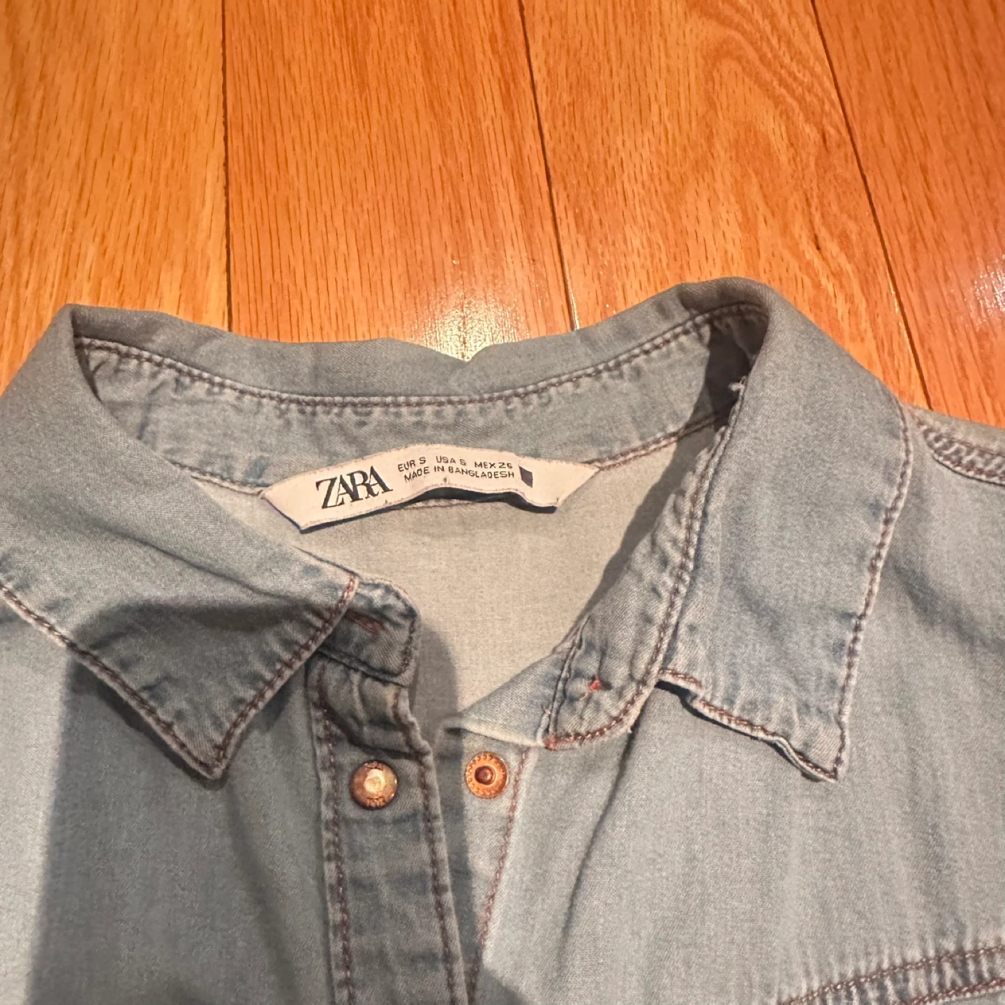 Zara Denim Shirt - Light Wash - photo 2