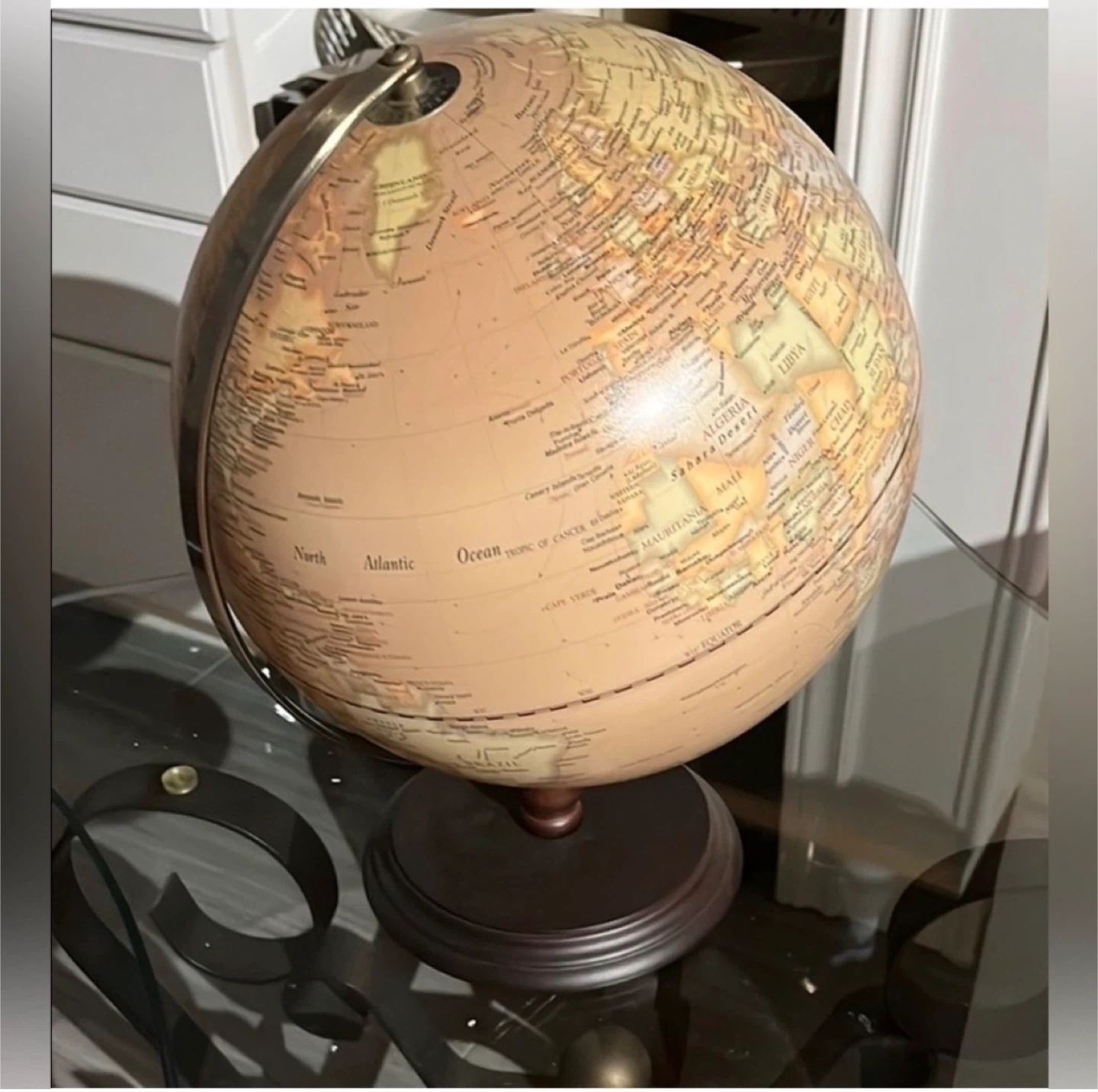Decorative Globe with Wooden Base