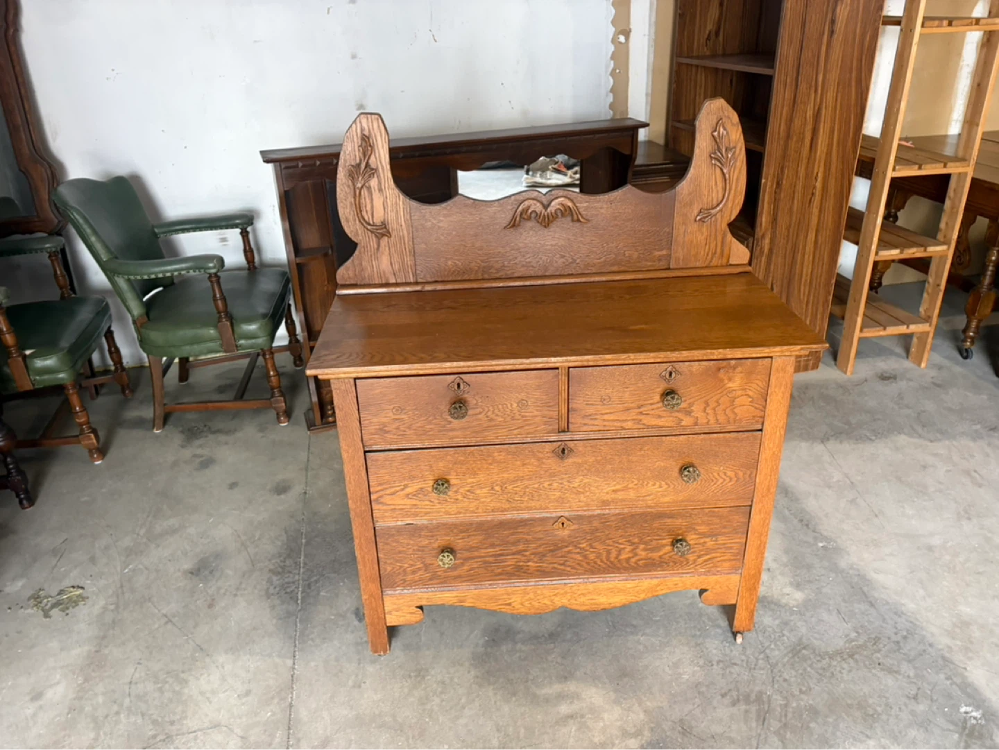 Free delivery used Antique Oak Dresser