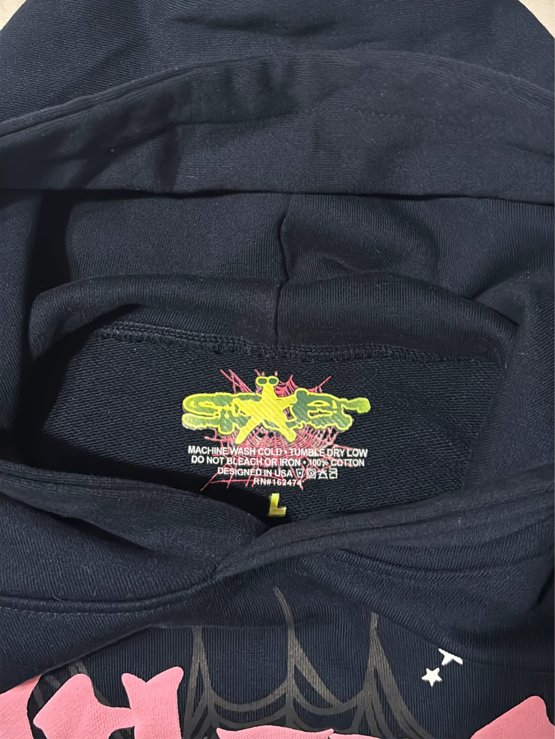 navy blue atlanta sp5der hoodie - photo 3