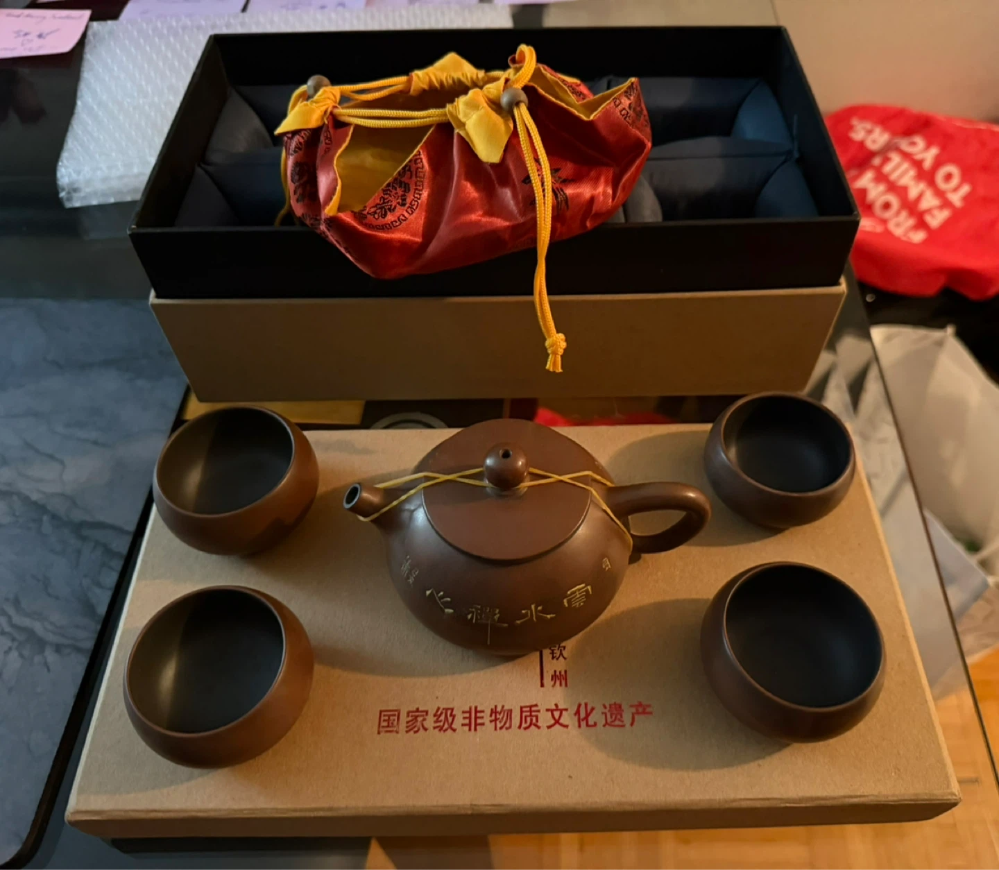 Handmade Teapot and Cups Set
