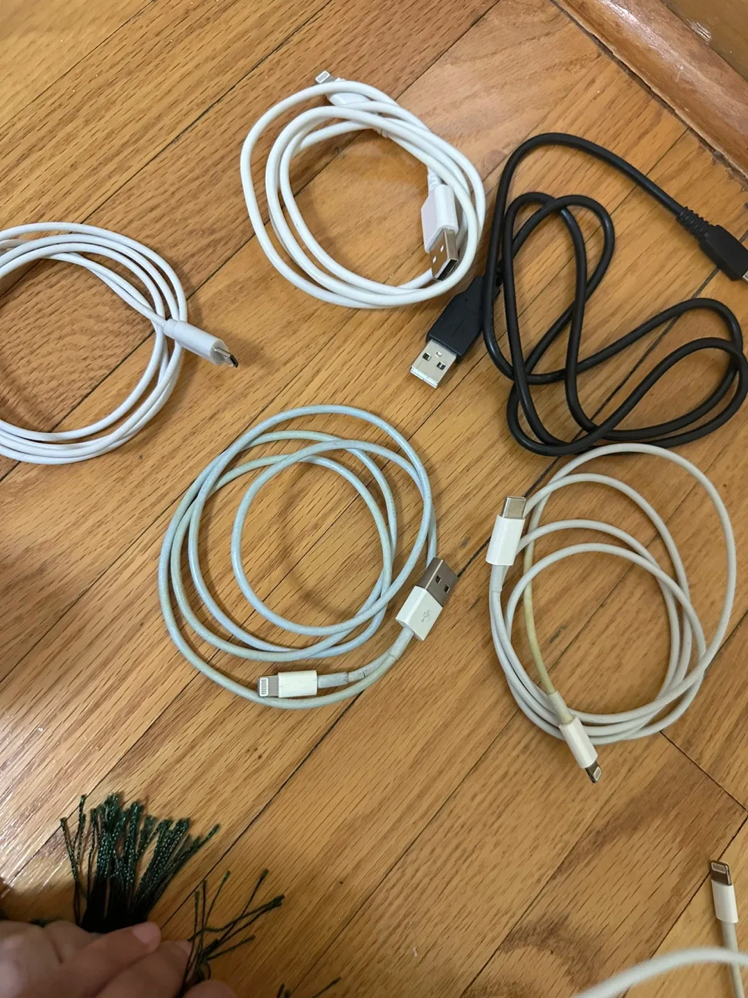 Assorted Charging Cables - USB-A, Lightning, USB-C
