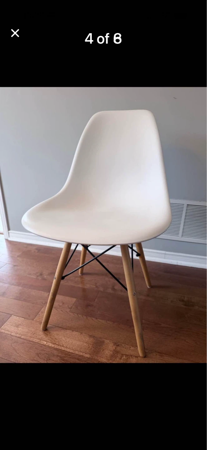 Set of 2 White Dining Chairs - photo 2