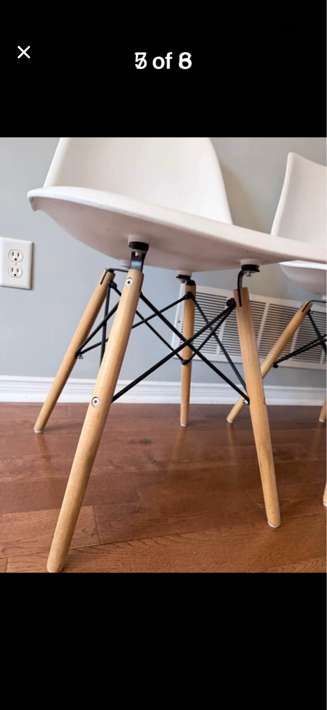 Set of 2 White Dining Chairs - photo 3