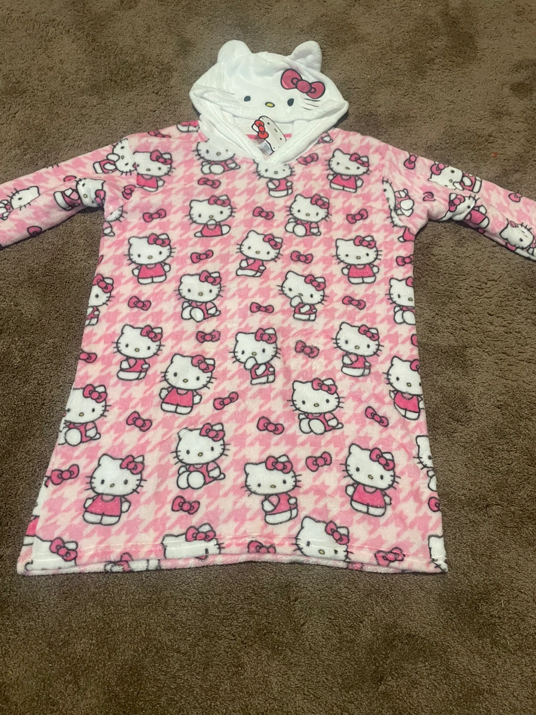 Hello Kitty Pink Fleece Hooded Robe