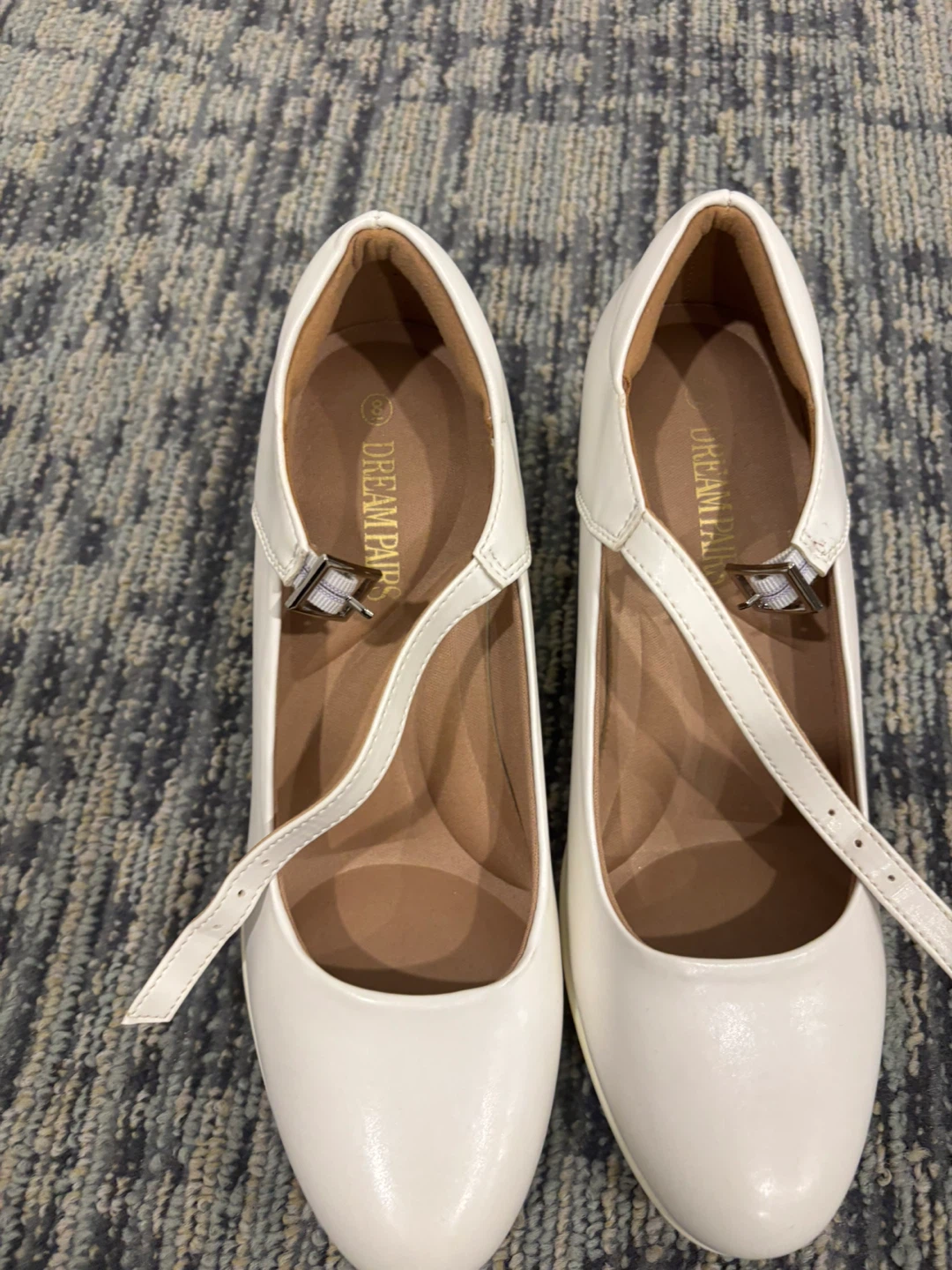 Dream Pairs White Mary Jane Heels - Size 8 - photo 3