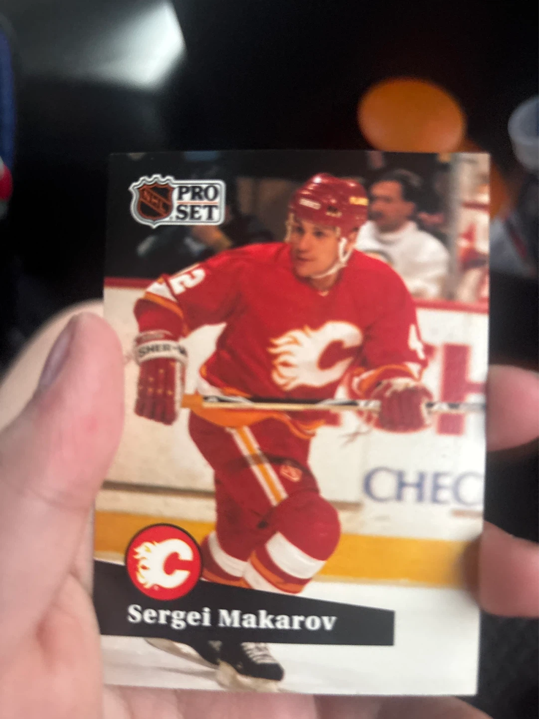 1990-91 Pro Set Calgary Flames Sergei Makarov Hockey Card - photo 2