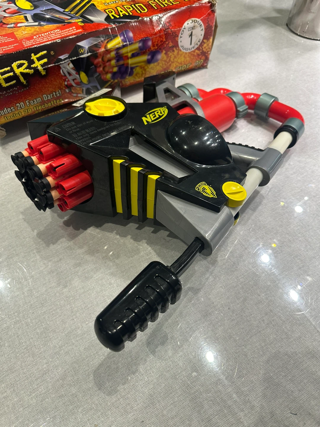 Nerf Rapid Fire 20 Foam Dart Blaster Vintage 2001 - photo 2